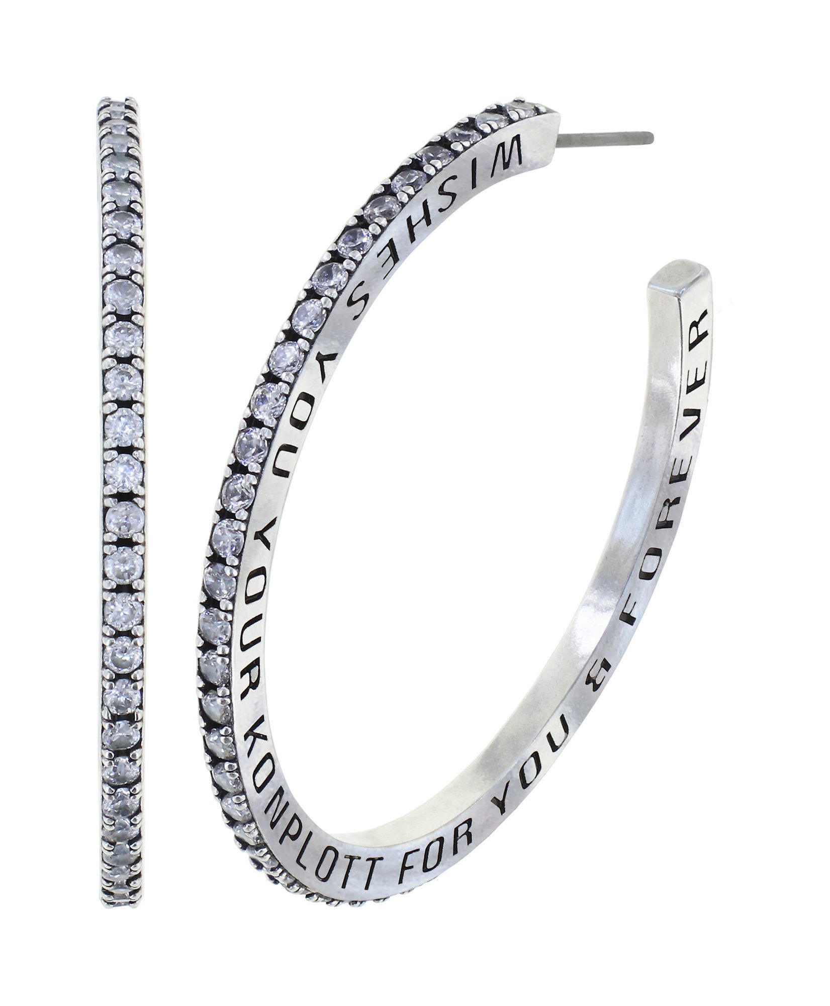 image pour Boucles d'oreilles créoles Daily Glam Blanc white 45mm