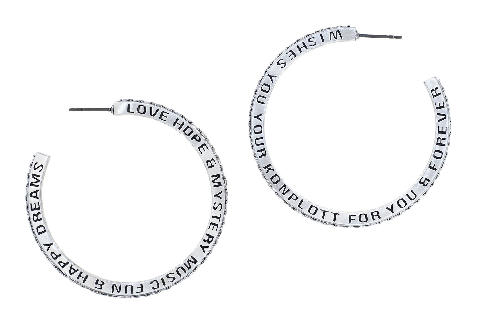 image for Creole Earrings Daily Glam White white 45mm