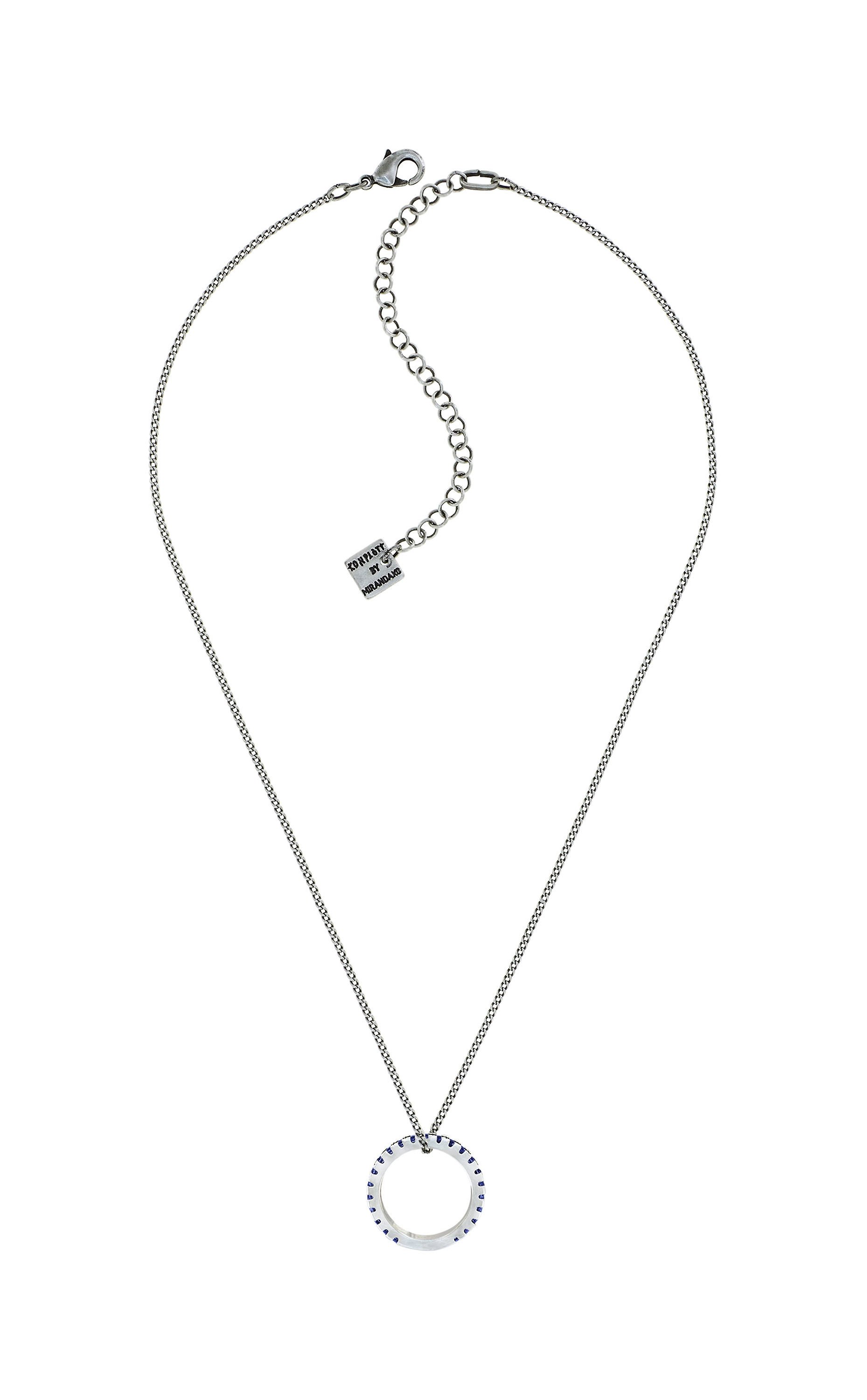 image pour Collier pendant Daily Glam Saphir Clair light sapphire 50 mm