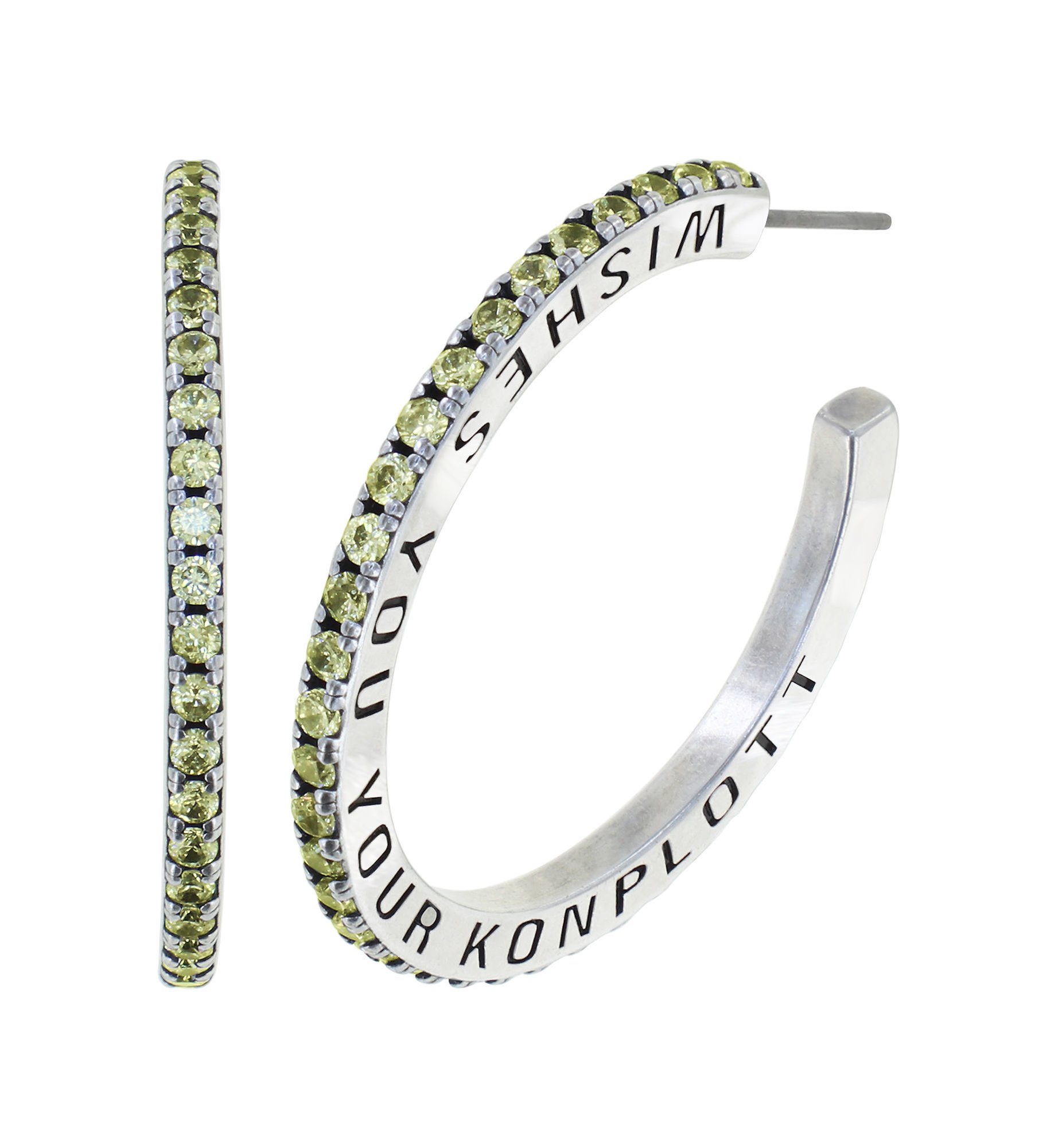 image for Creole Earrings Daily Glam Lemon Lemon 35 mm