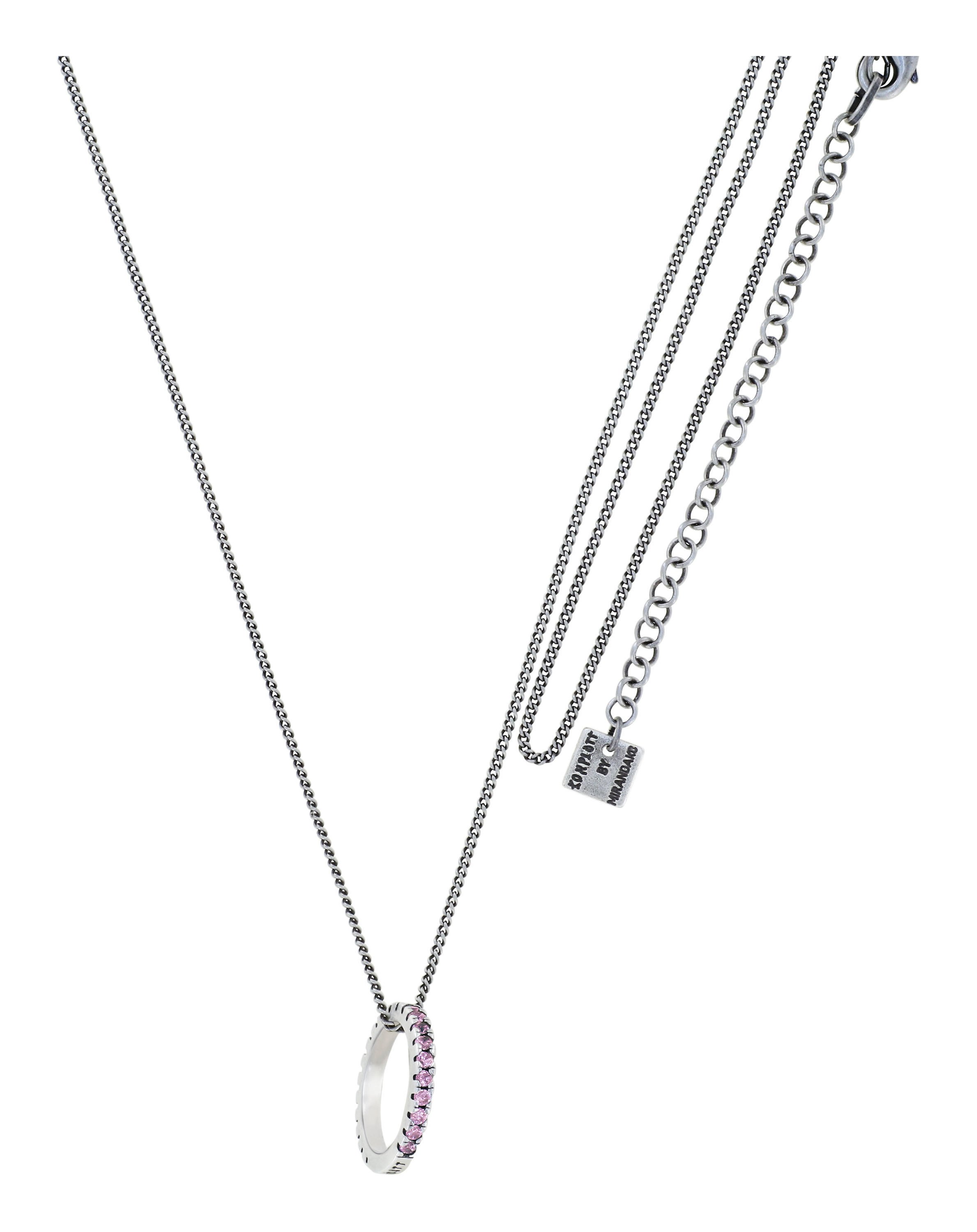 image for Necklace Pendant (Long) Daily Glam Pink Pink 50 mm