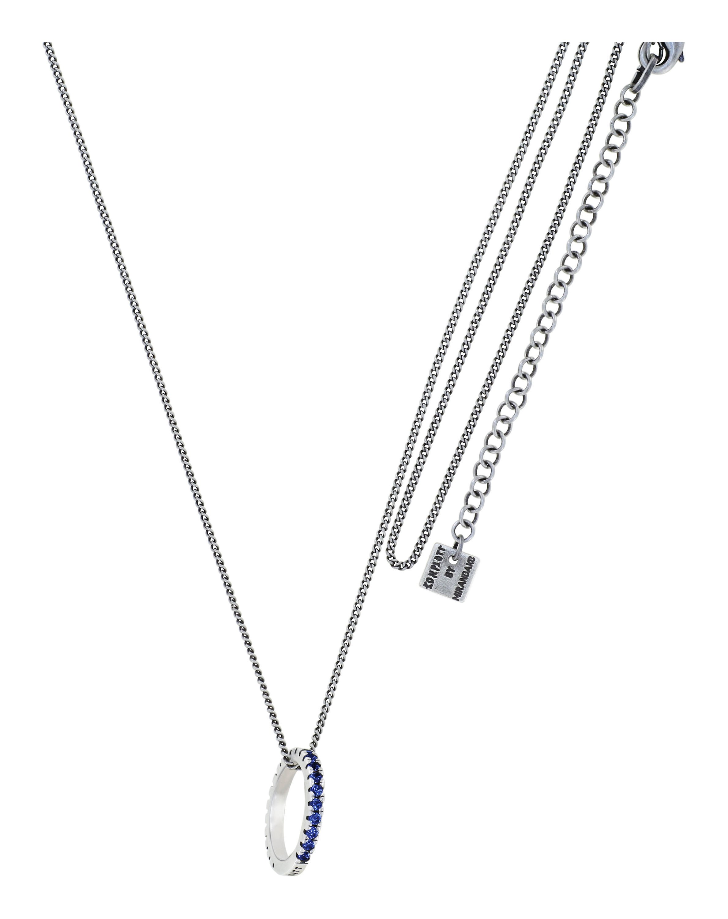 image for Necklace Pendant (Long) Daily Glam Light Sapphire light sapphire 50 mm