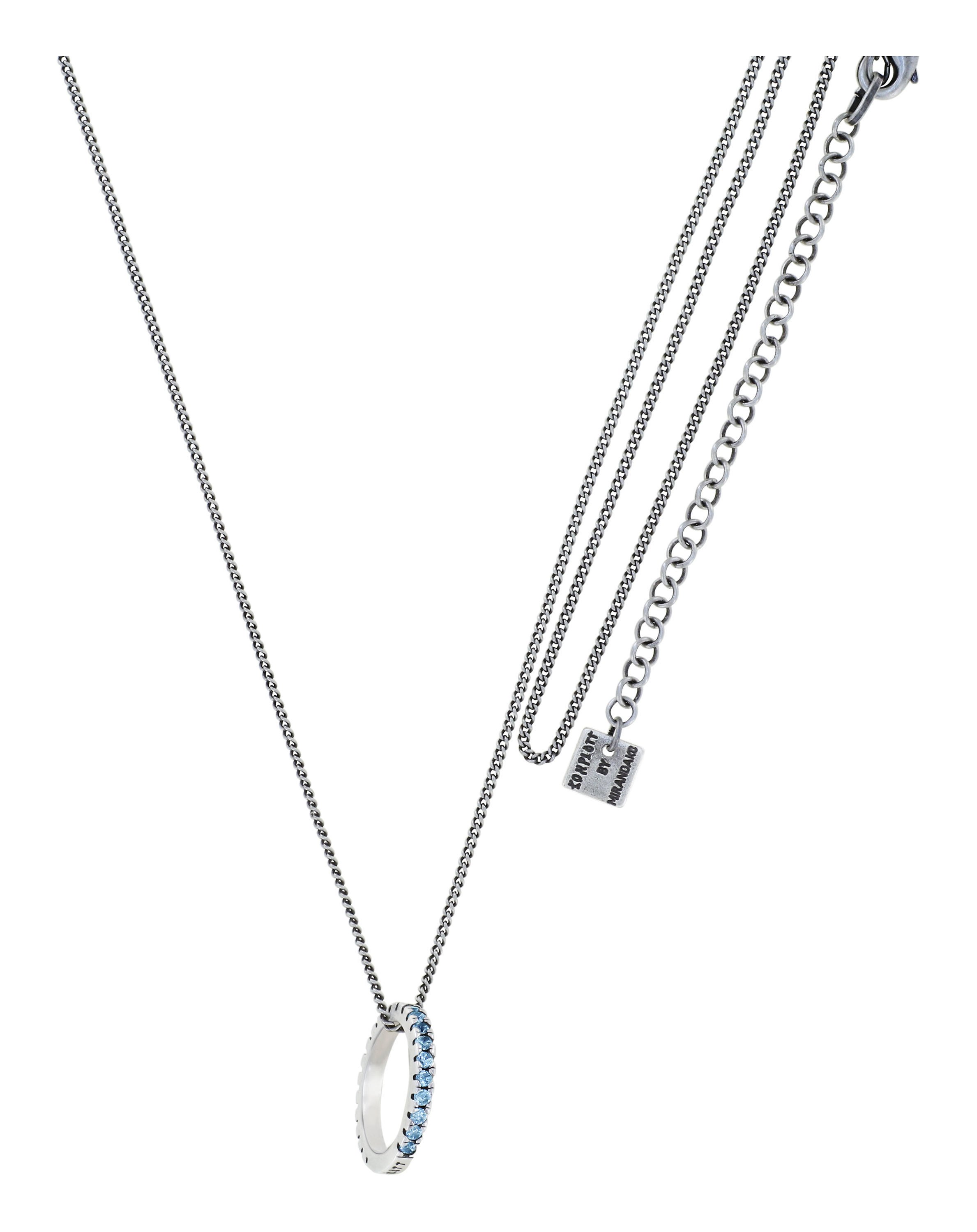 image for Necklace Pendant (Long) Daily Glam Aquamarine aquamarine 50 mm