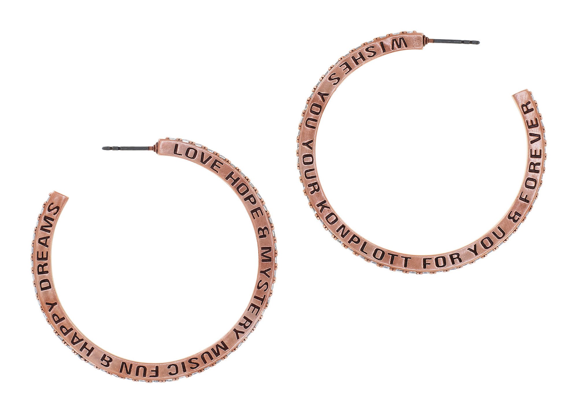 image for Creole Earrings Daily Glam White white 45mm