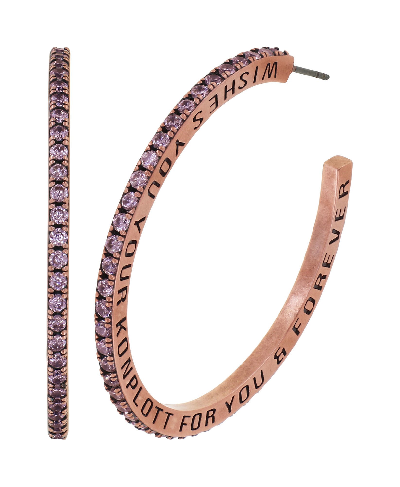 image for Creole Earrings Daily Glam Light Brown Light Brown 45mm