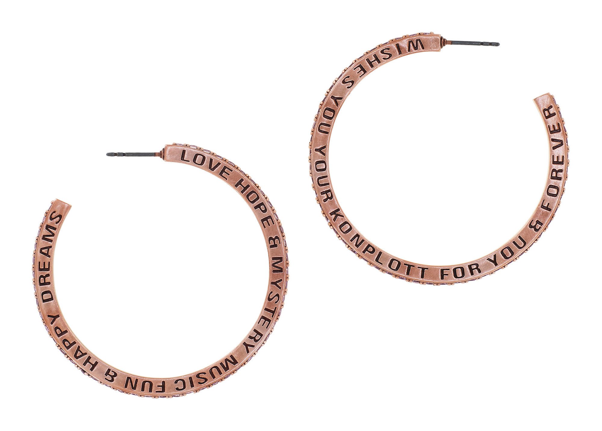 image for Creole Earrings Daily Glam Light Brown Light Brown 45mm