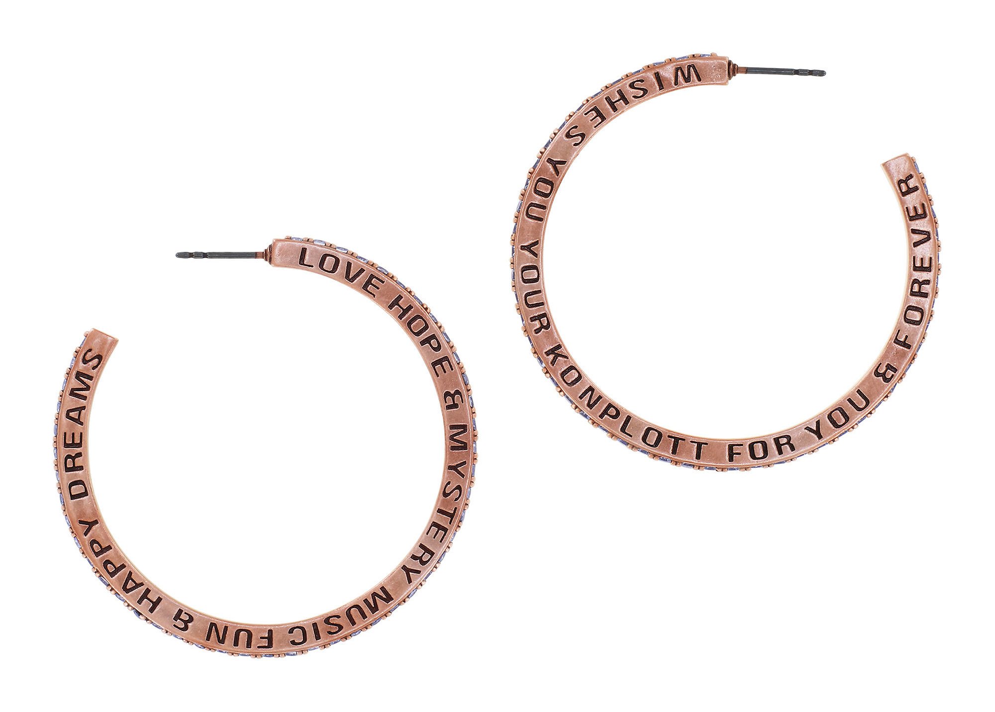 image pour Boucles d'oreilles créoles Daily Glam Lavande lavender 45mm