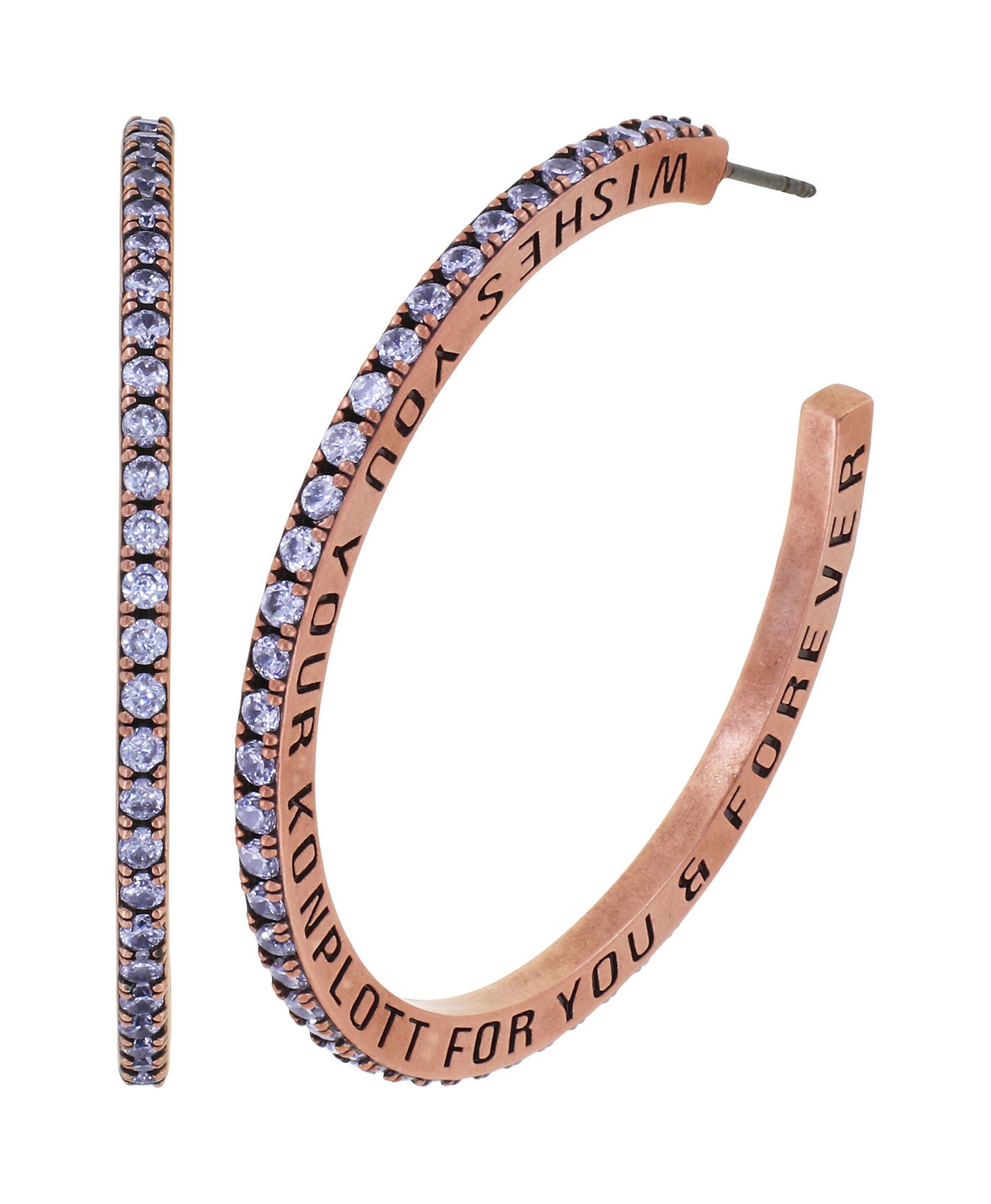 image pour Boucles d'oreilles créoles Daily Glam Lavande lavender 45mm