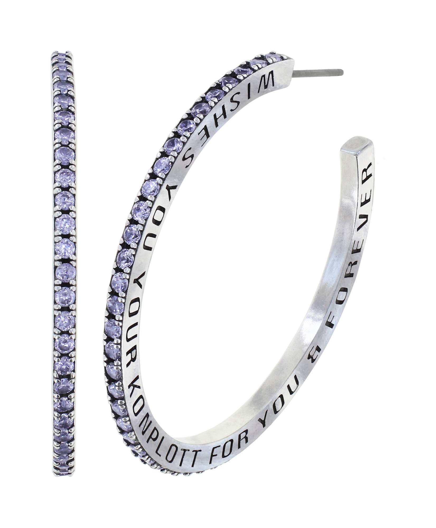 image for Creole Earrings Daily Glam Lavender lavender 45mm