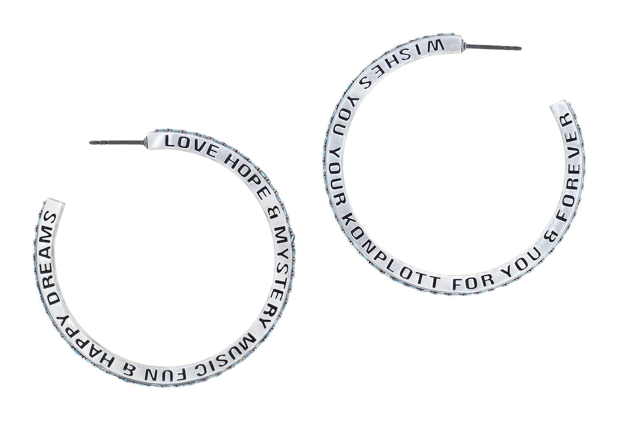 image pour Boucles d'oreilles créoles Daily Glam Aigue-Marine aquamarine 45mm