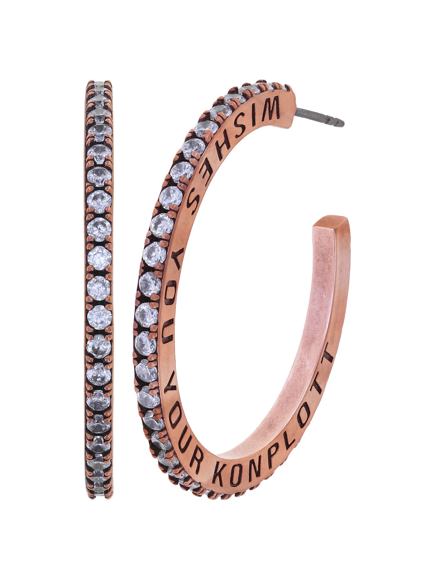 image pour Boucles d'oreilles créoles Daily Glam Blanc white 35 mm