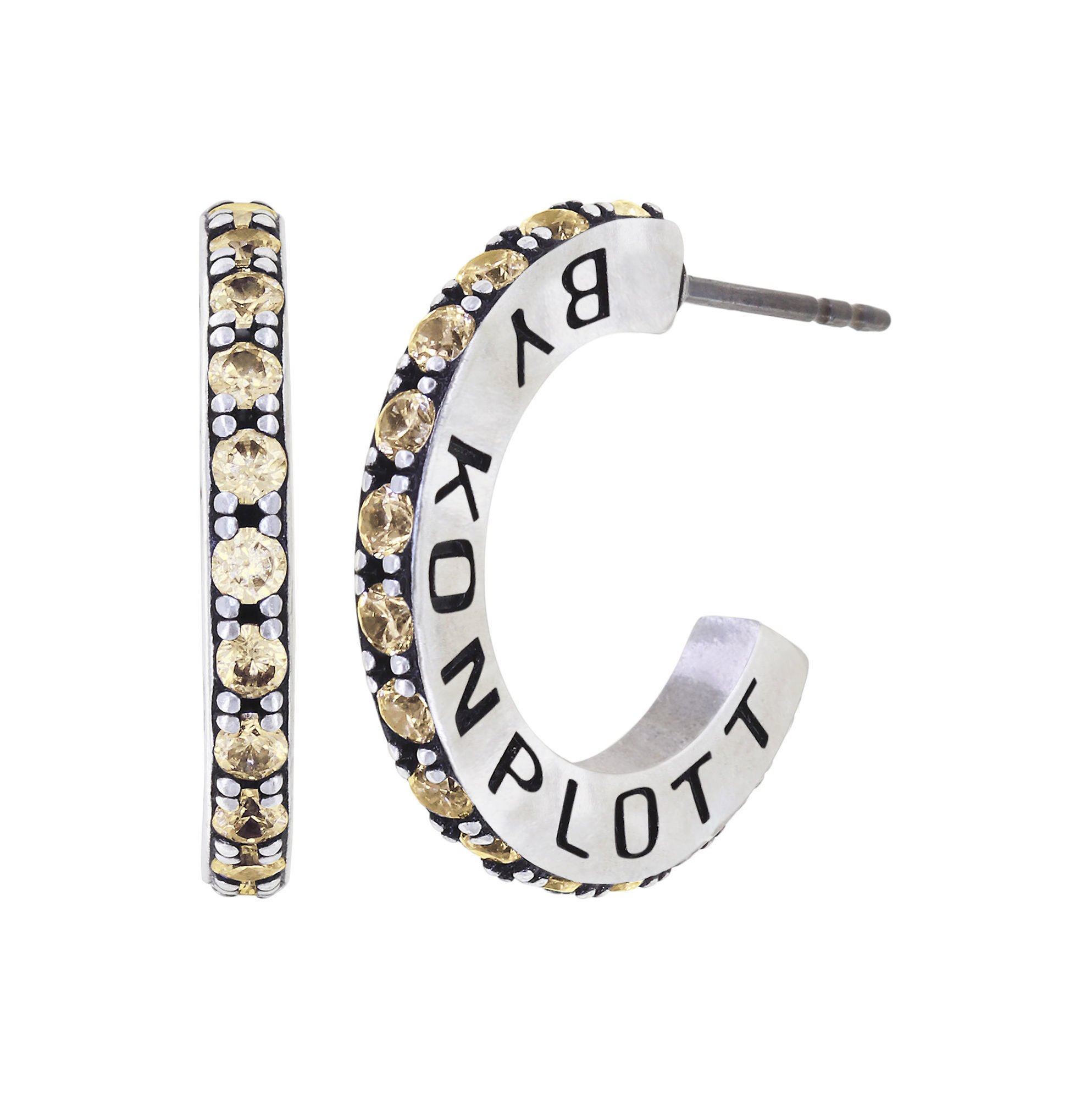 image pour Boucles d'oreilles créoles Daily Glam Champagne champagne 19mm