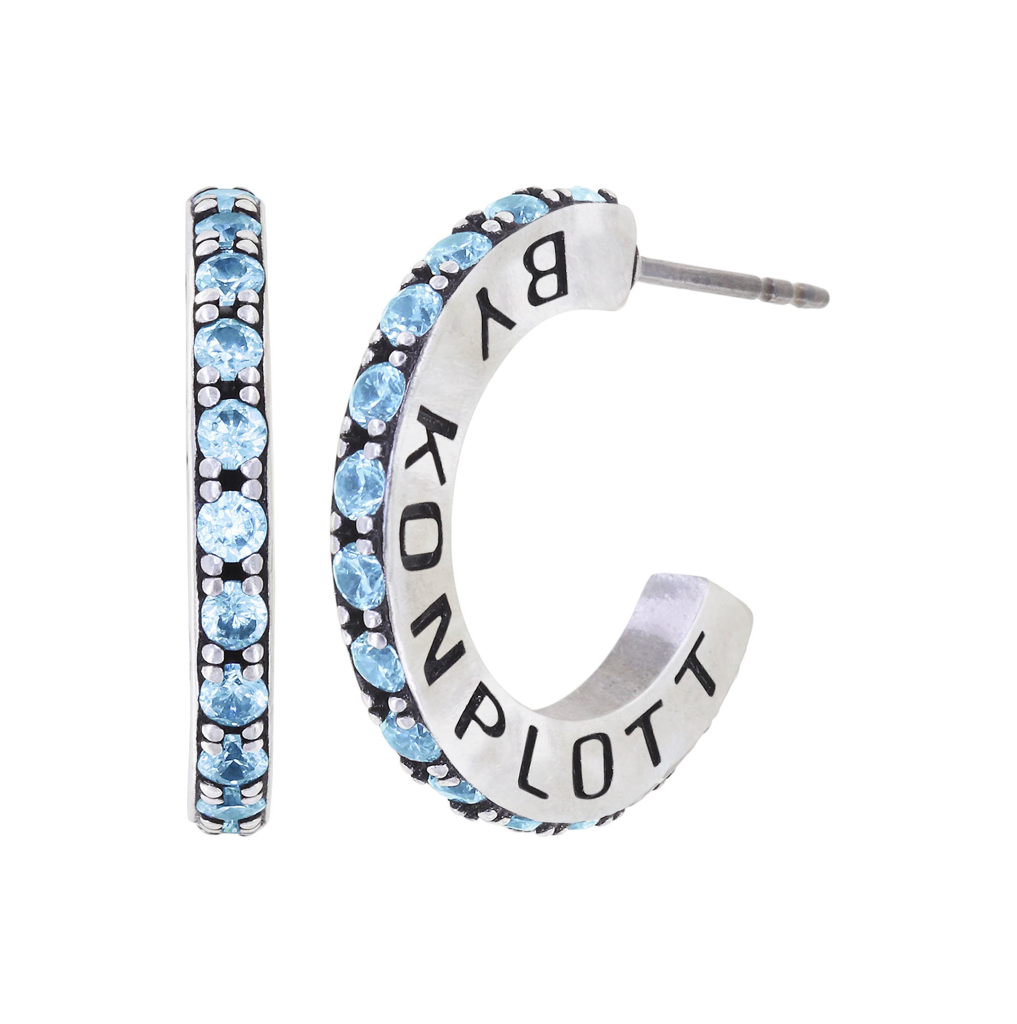 image for Creole Earrings Daily Glam Aquamarine aquamarine 19mm