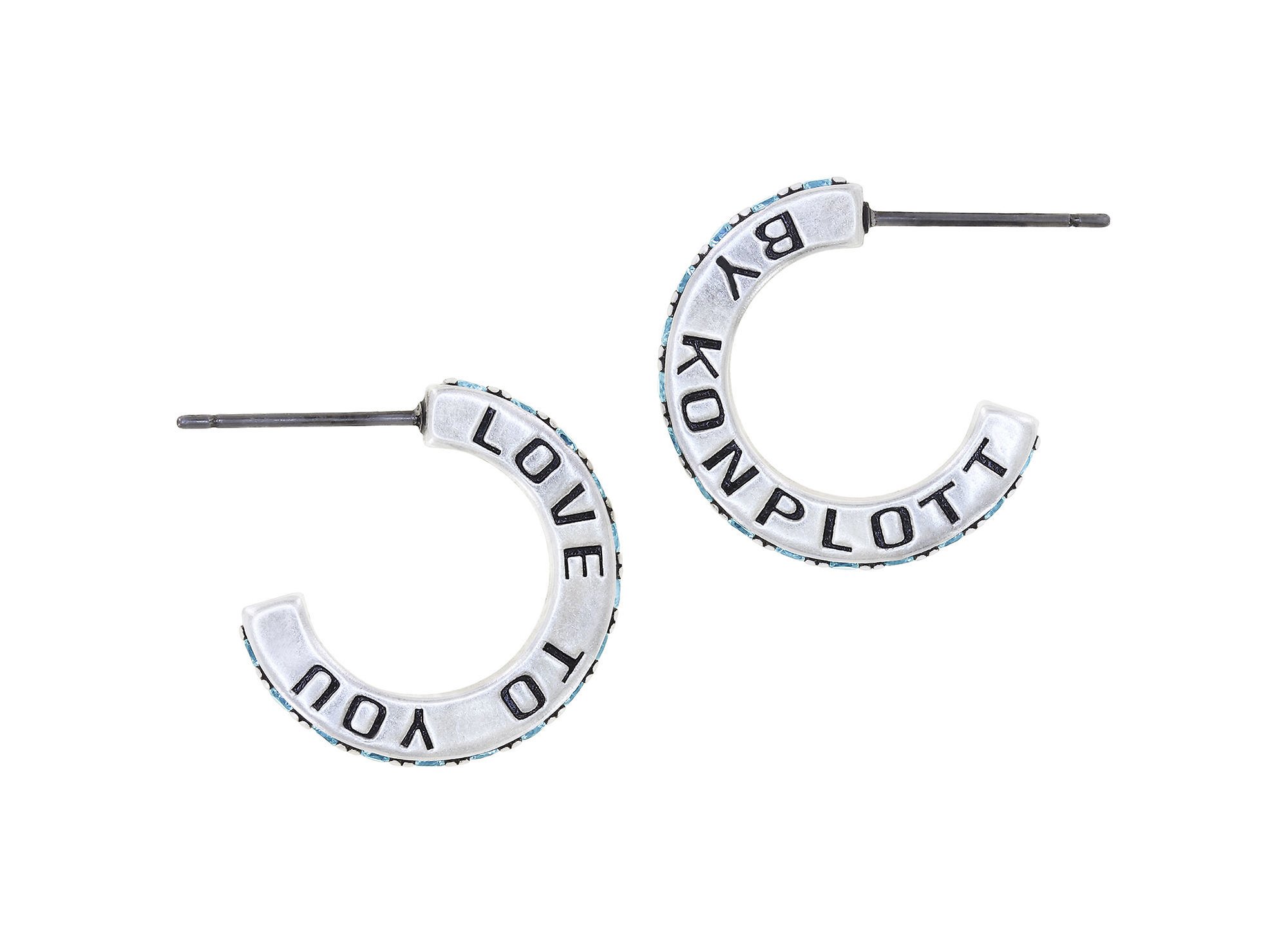 image pour Boucles d'oreilles créoles Daily Glam Aigue-Marine aquamarine 19mm