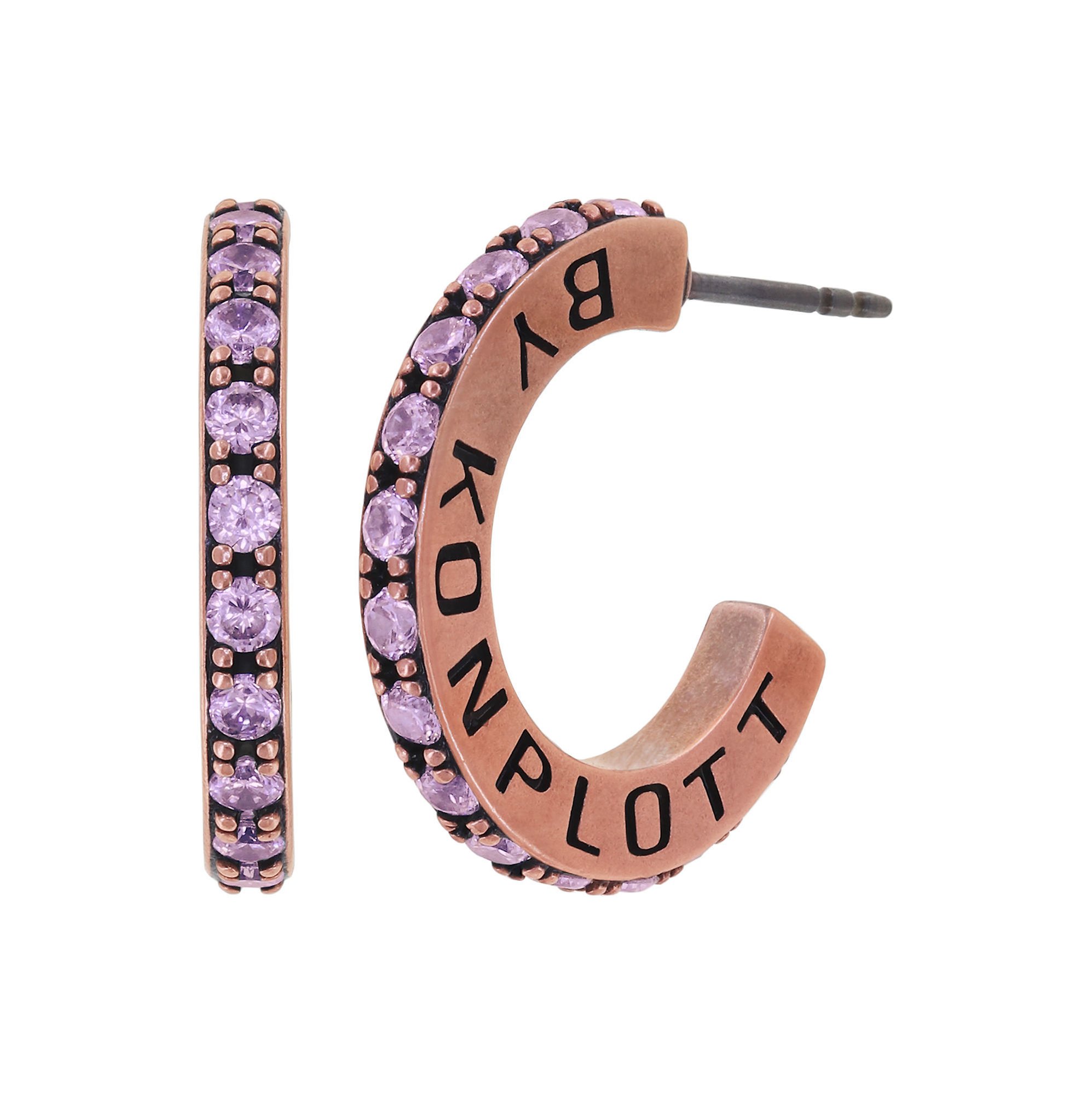 image for Creole Earrings Daily Glam Pink Pink 19mm