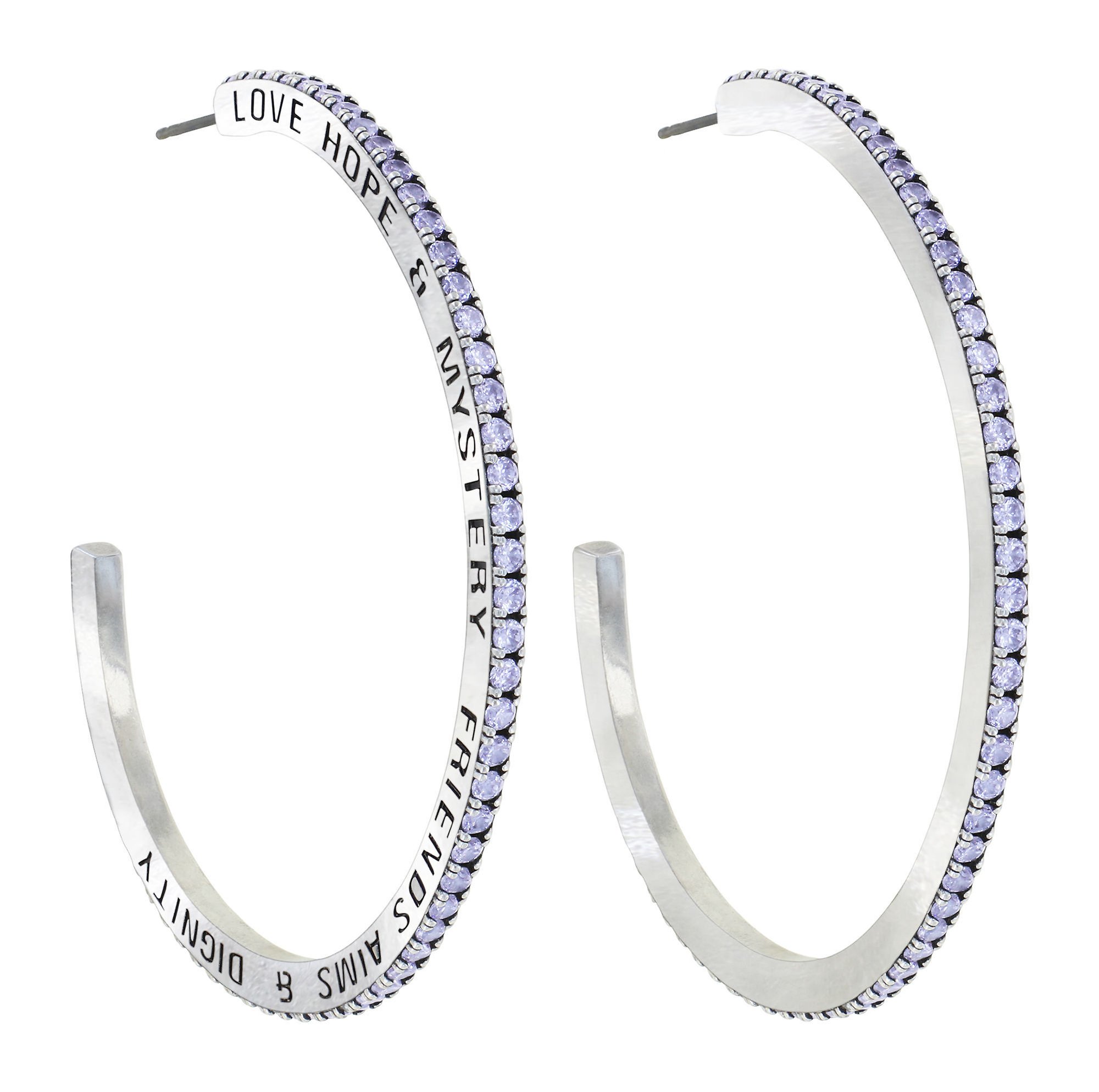 image pour Boucles d'oreilles créoles Daily Glam Lavande lavender 58.8mm