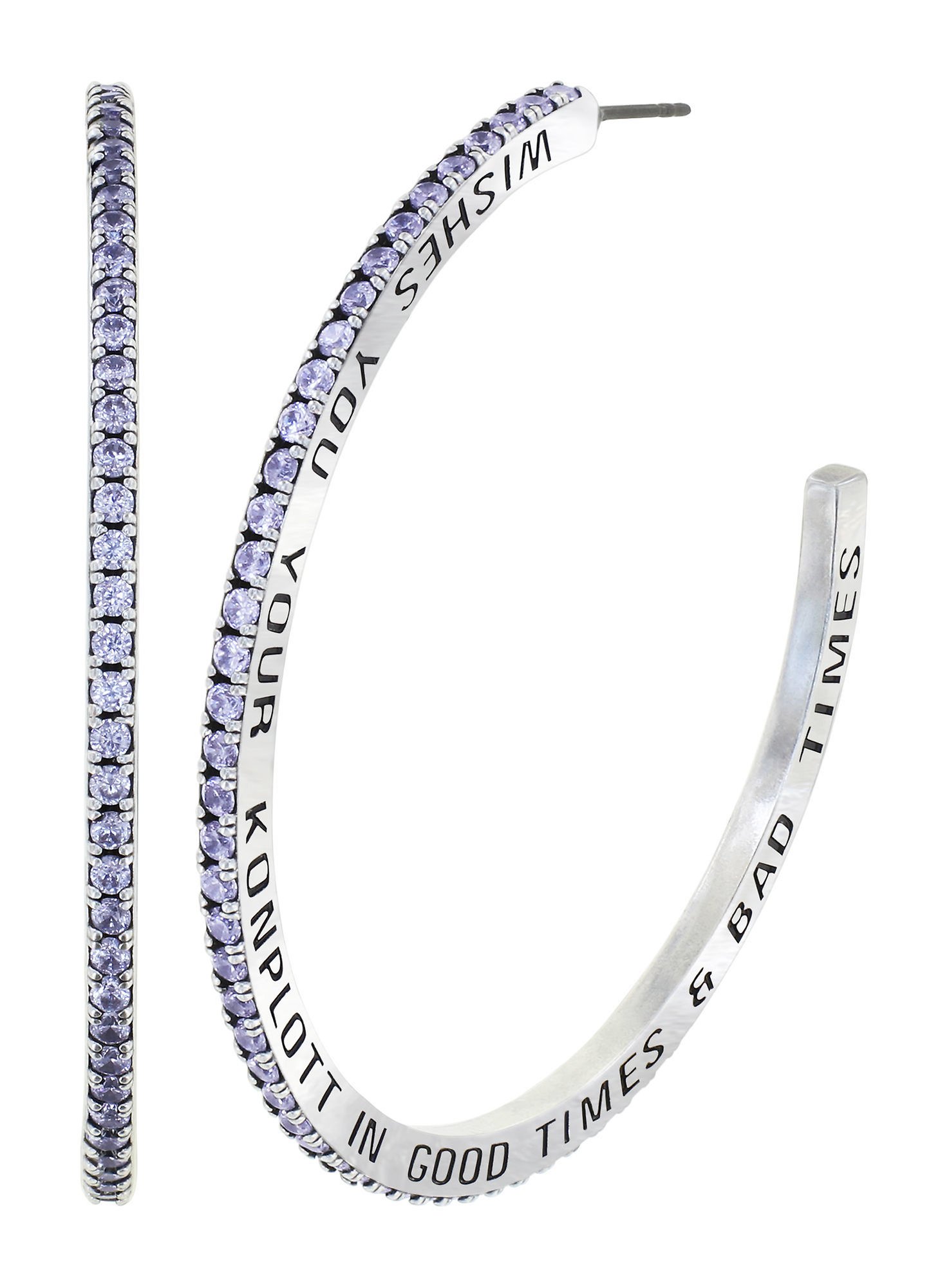 image for Creole Earrings Daily Glam Lavender lavender 58.8mm