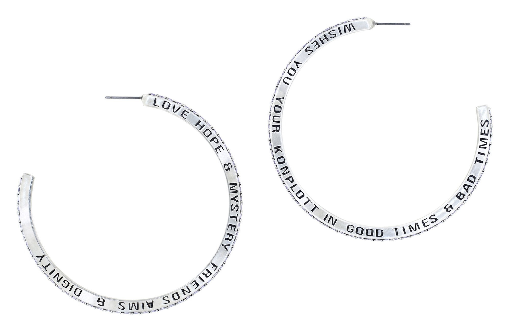 image pour Boucles d'oreilles créoles Daily Glam Lavande lavender 58.8mm