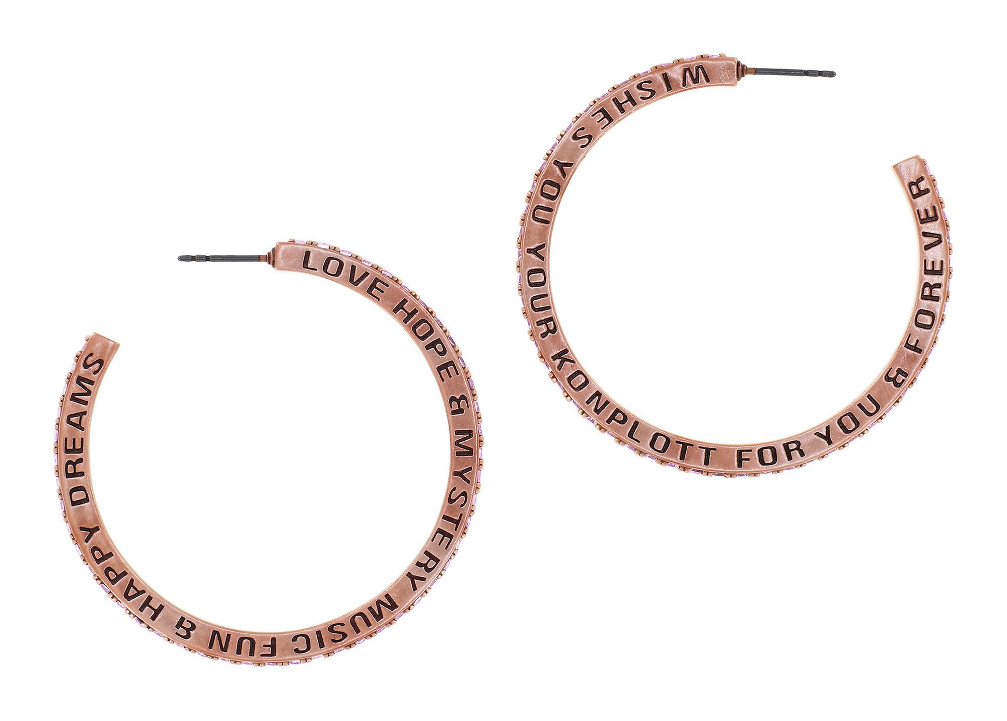 image pour Boucles d'oreilles créoles Daily Glam Rose Pink 45mm