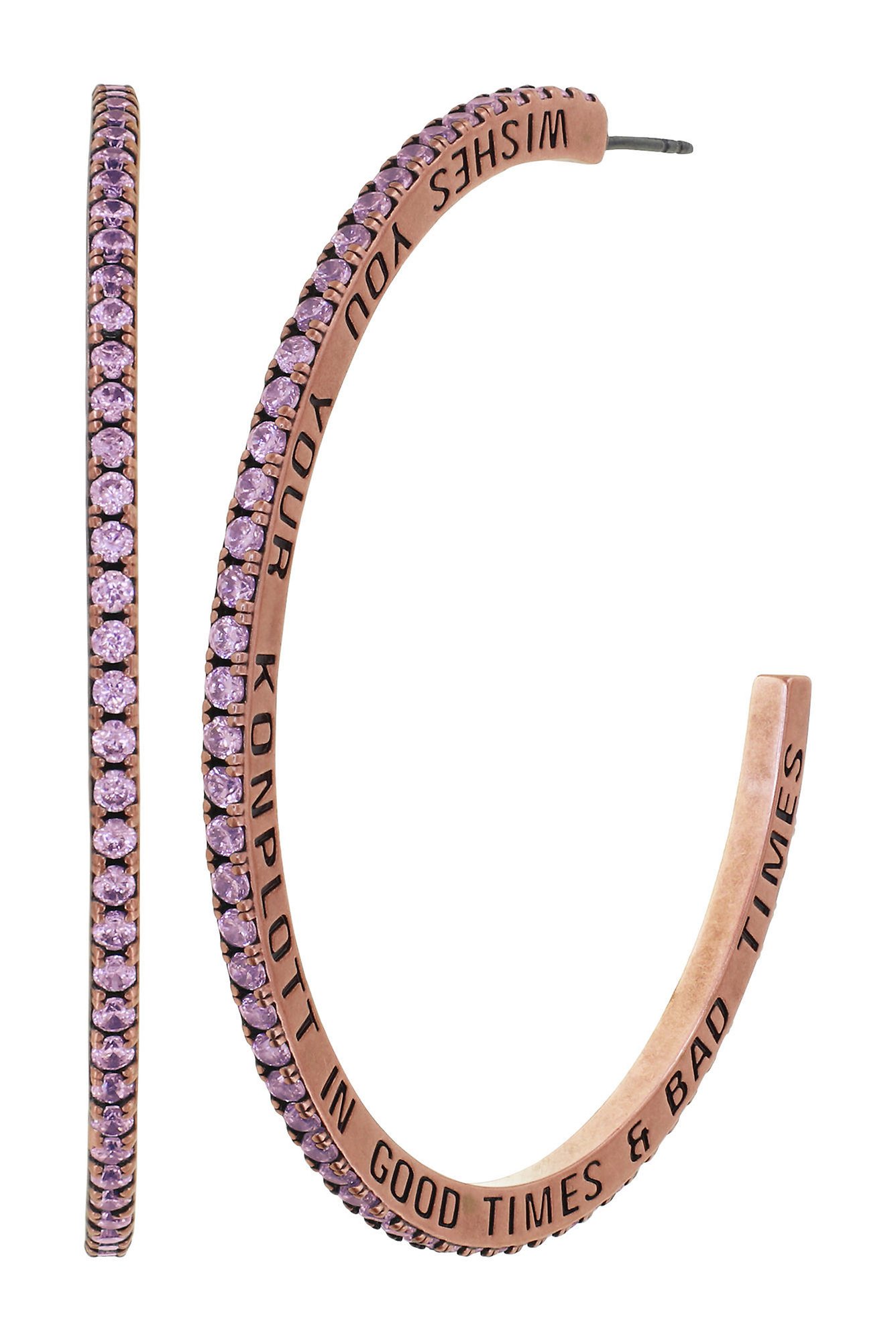 image pour Boucles d'oreilles créoles Daily Glam Rose Pink 58.8mm