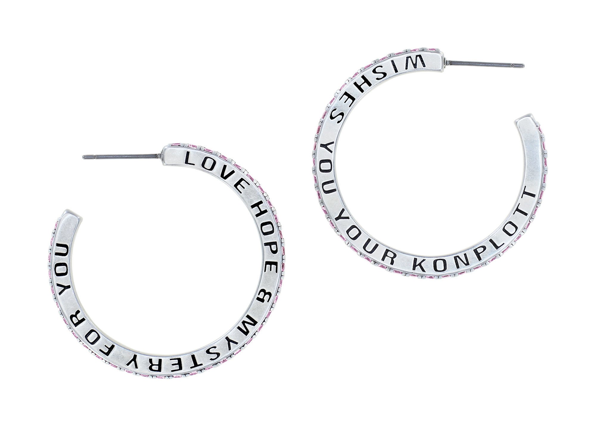 image pour Boucles d'oreilles créoles Daily Glam Rose Pink 35 mm