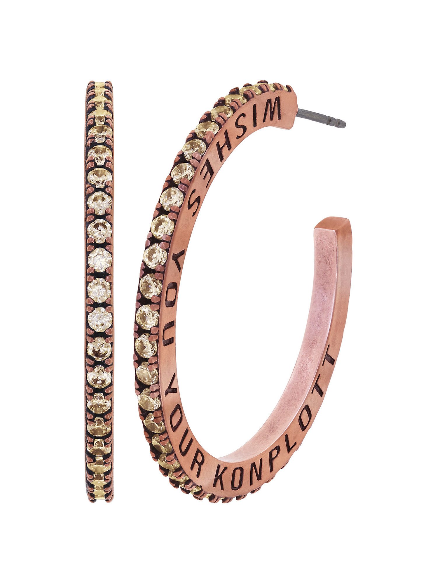 image for Creole Earrings Daily Glam Champagne champagne 35 mm