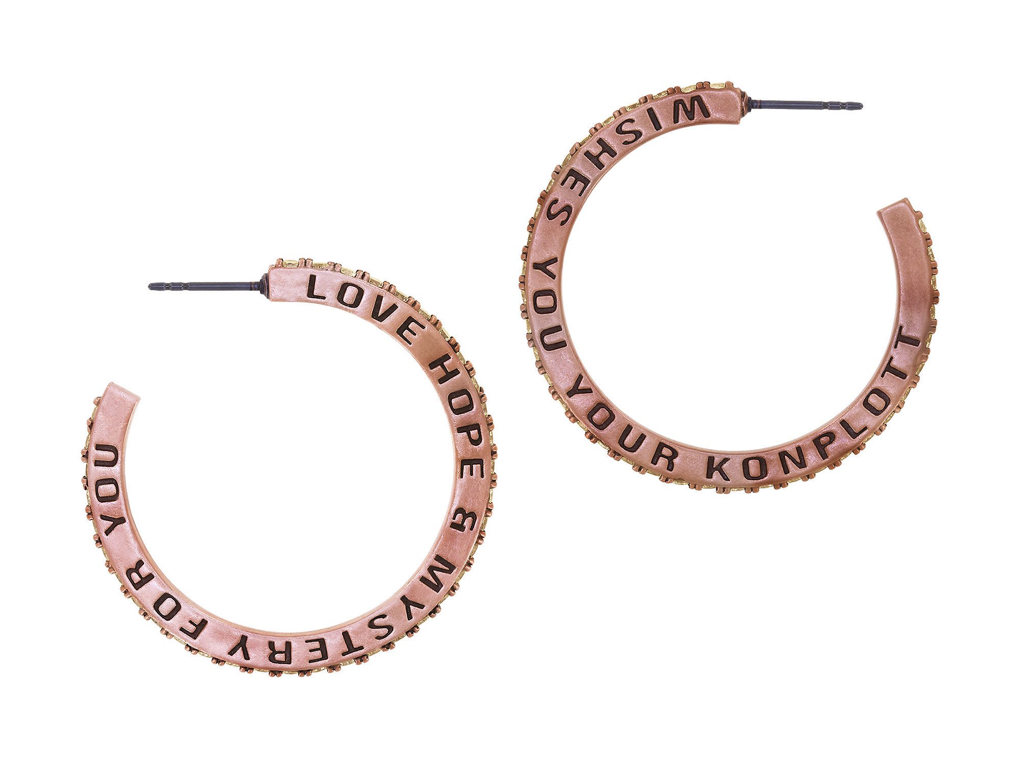 image for Creole Earrings Daily Glam Champagne champagne 35 mm