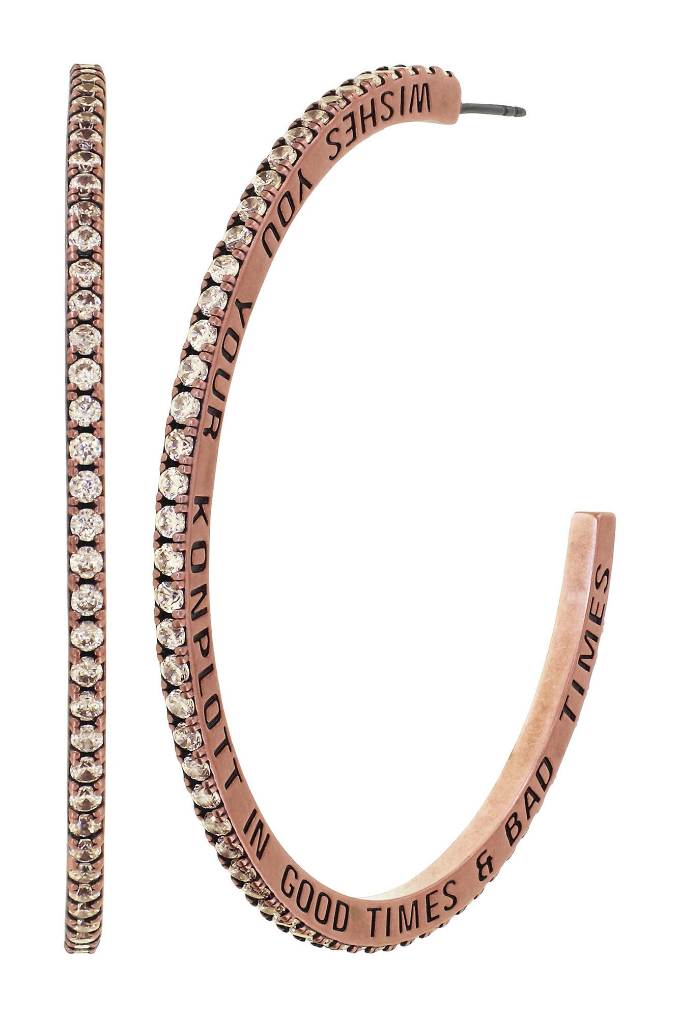 image pour Boucles d'oreilles créoles Daily Glam Champagne champagne 58.8mm