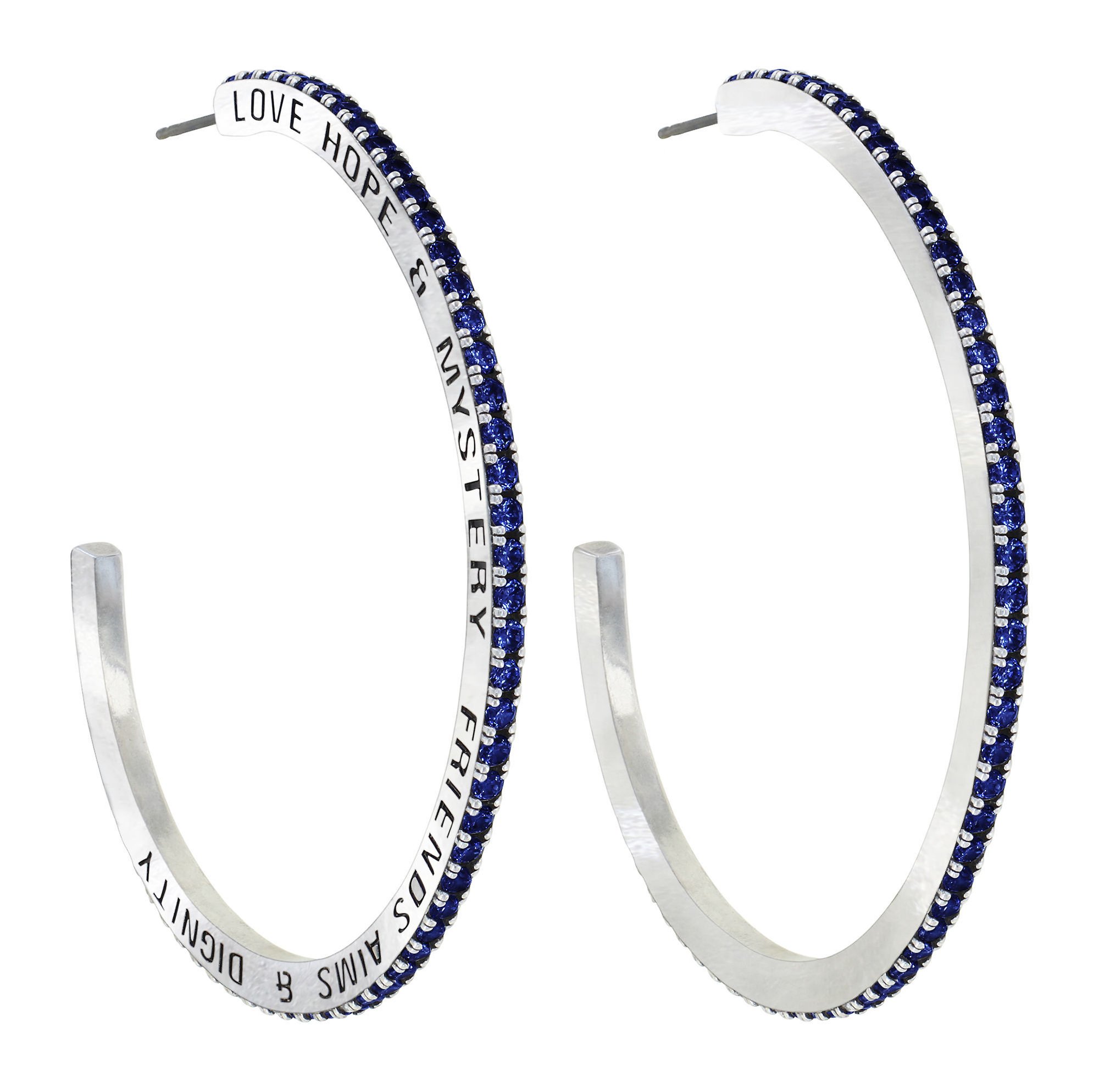 image for Creole Earrings Daily Glam Light Sapphire light sapphire 58.8mm