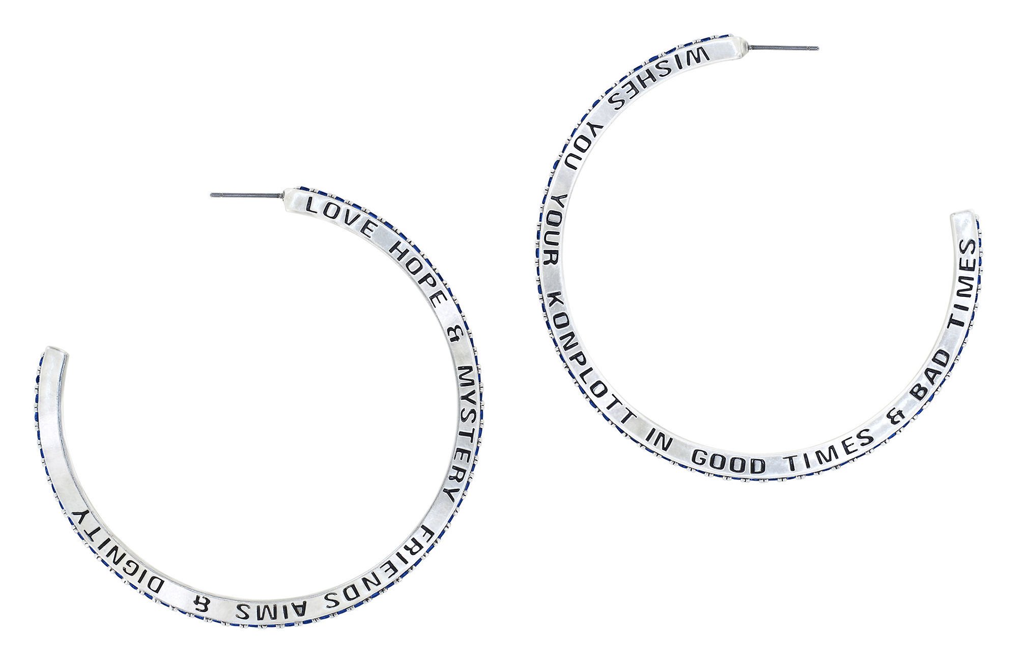 image pour Boucles d'oreilles créoles Daily Glam Saphir Clair light sapphire 58.8mm