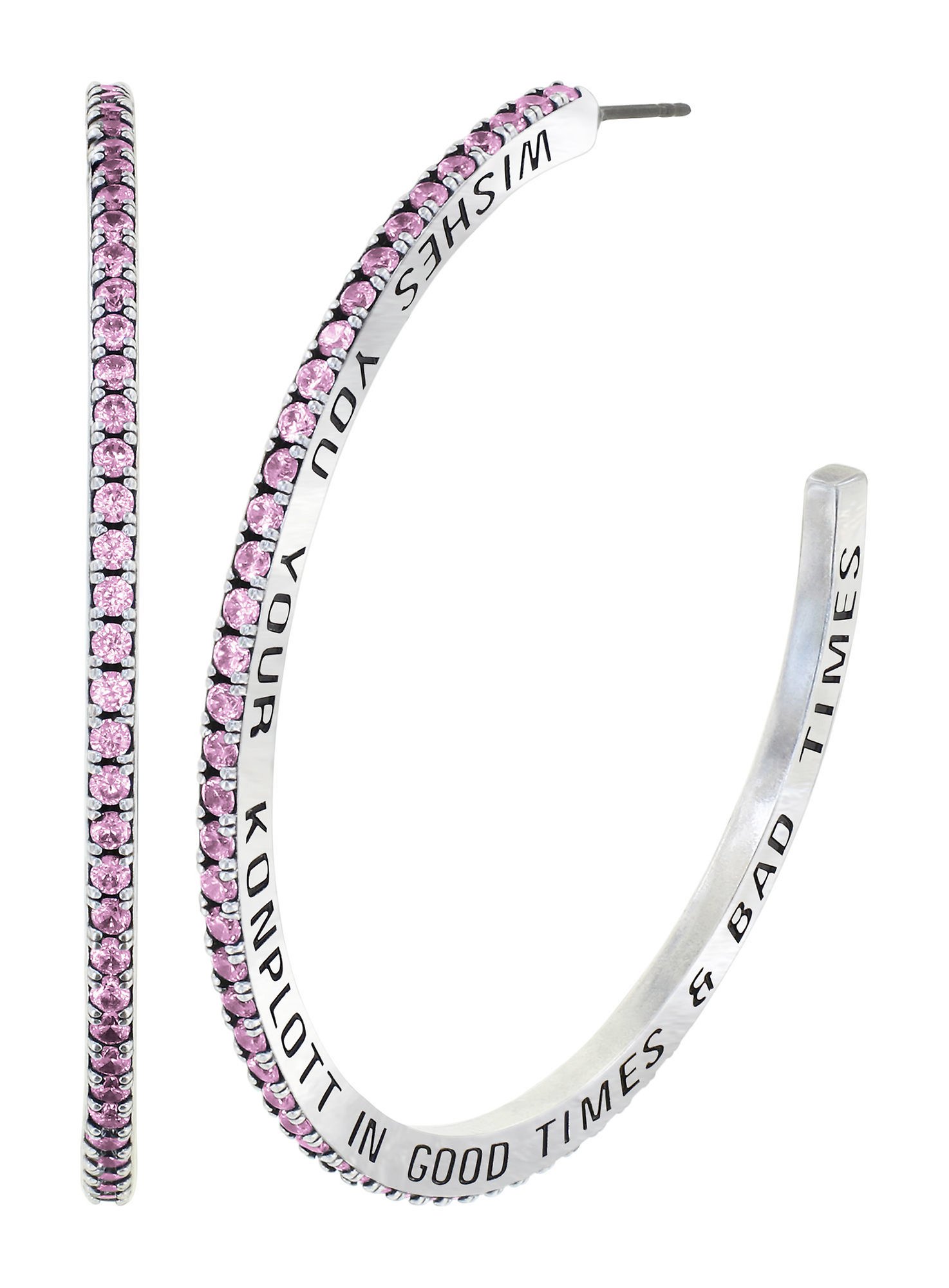 image pour Boucles d'oreilles créoles Daily Glam Rose Pink 58.8mm