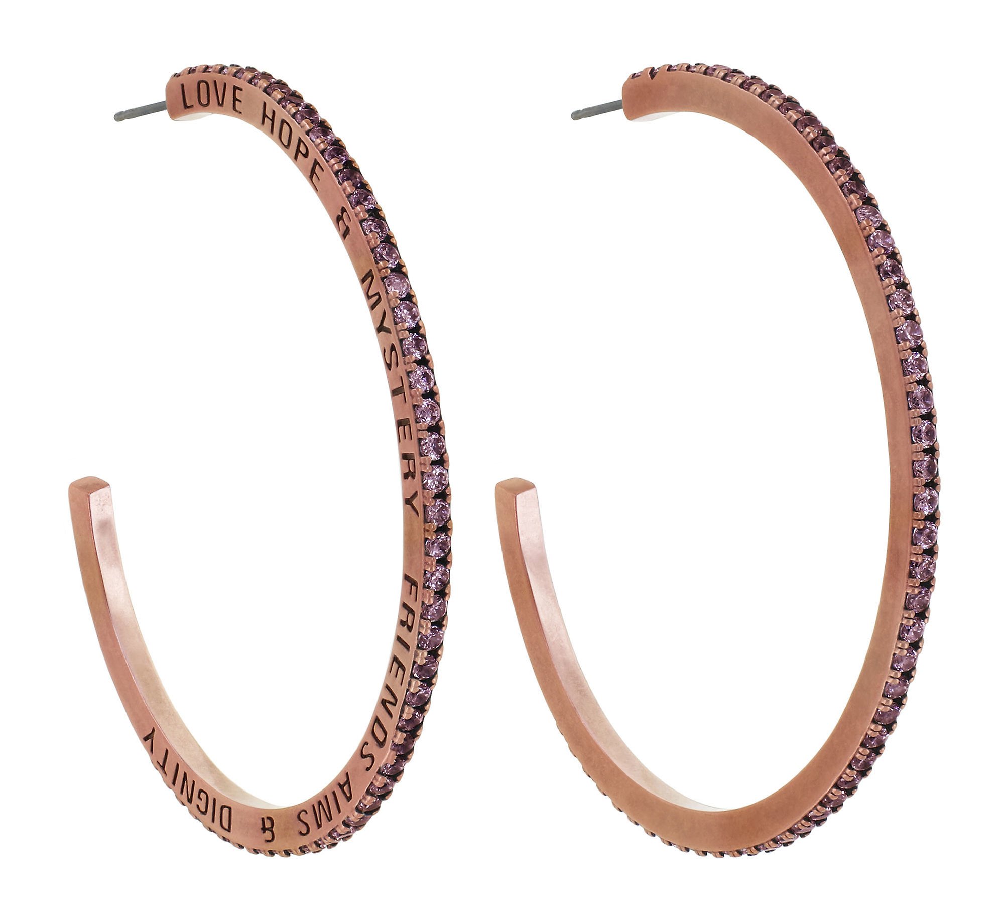 image pour Boucles d'oreilles créoles Daily Glam Marron Clair Light Brown 58.8mm