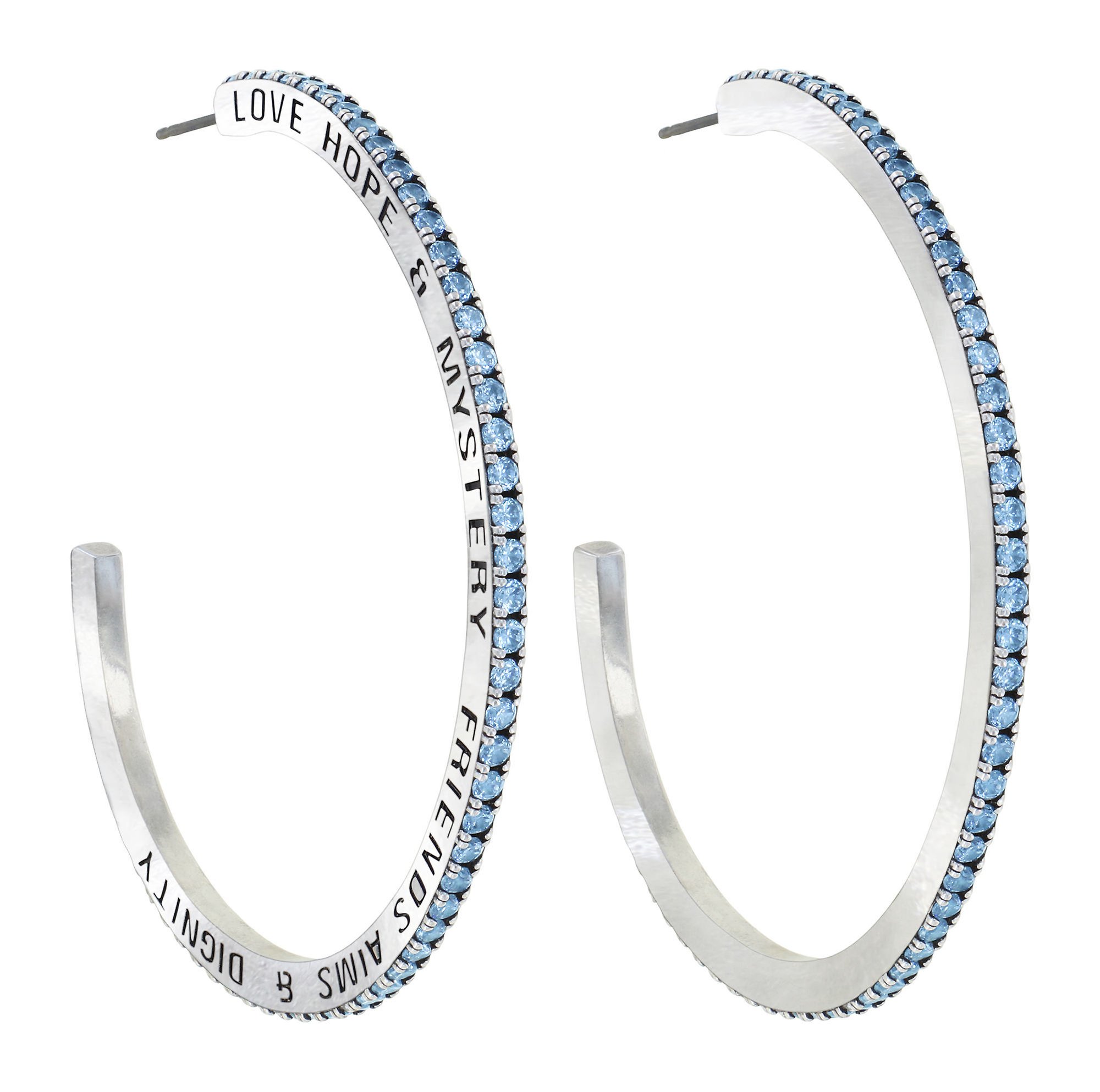 image pour Boucles d'oreilles créoles Daily Glam Aigue-Marine aquamarine 58.8mm