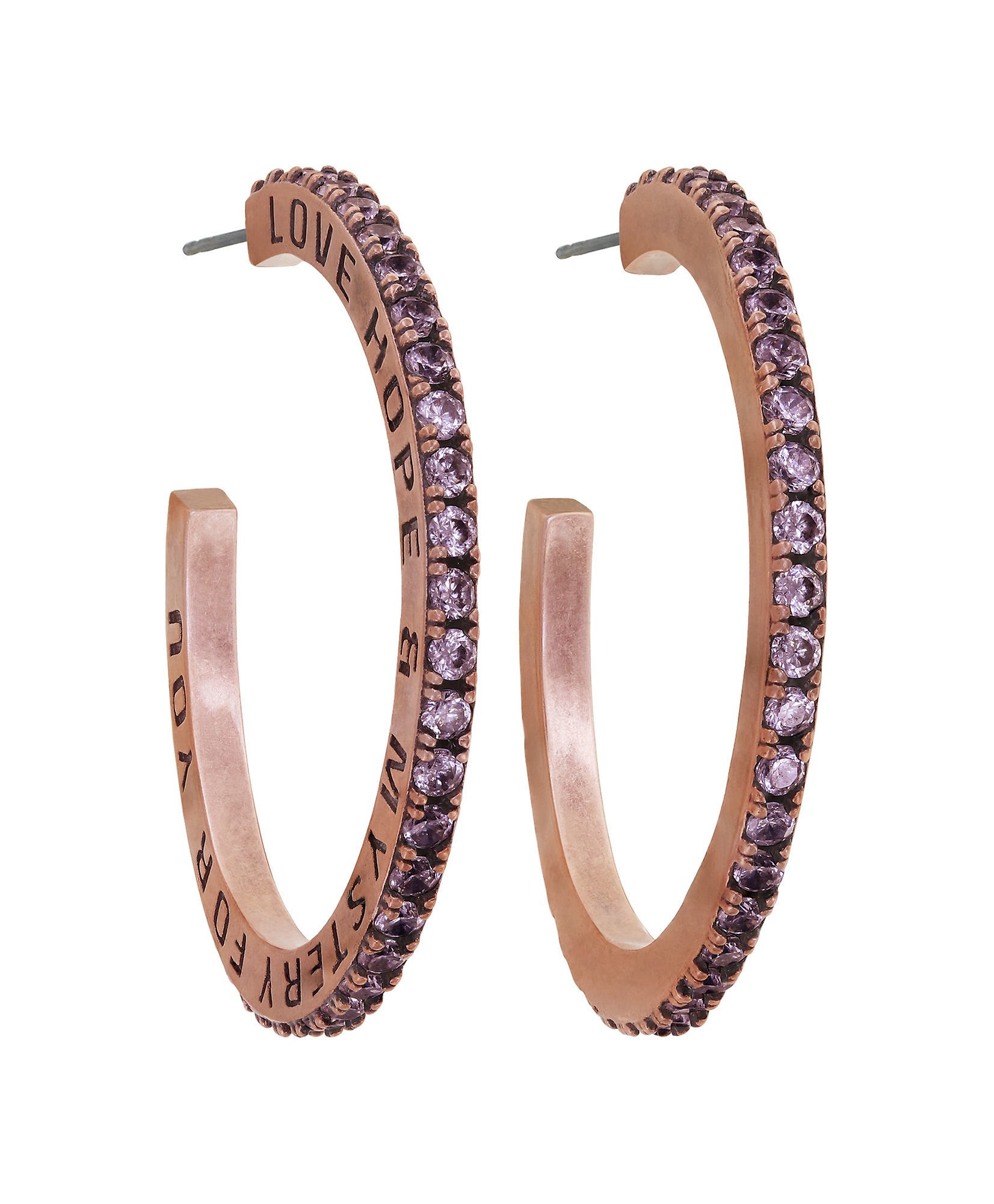 image pour Boucles d'oreilles créoles Daily Glam Marron Clair Light Brown 35 mm