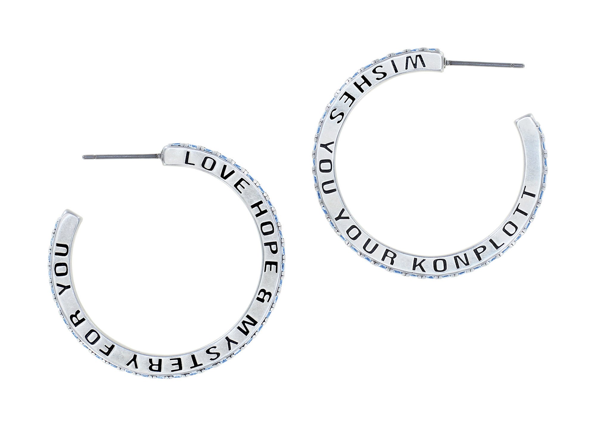 image pour Boucles d'oreilles créoles Daily Glam Aigue-Marine aquamarine 35 mm