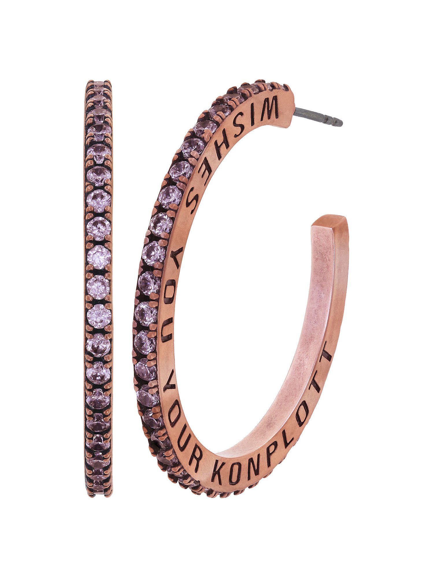 image pour Boucles d'oreilles créoles Daily Glam Marron Clair Light Brown 35 mm