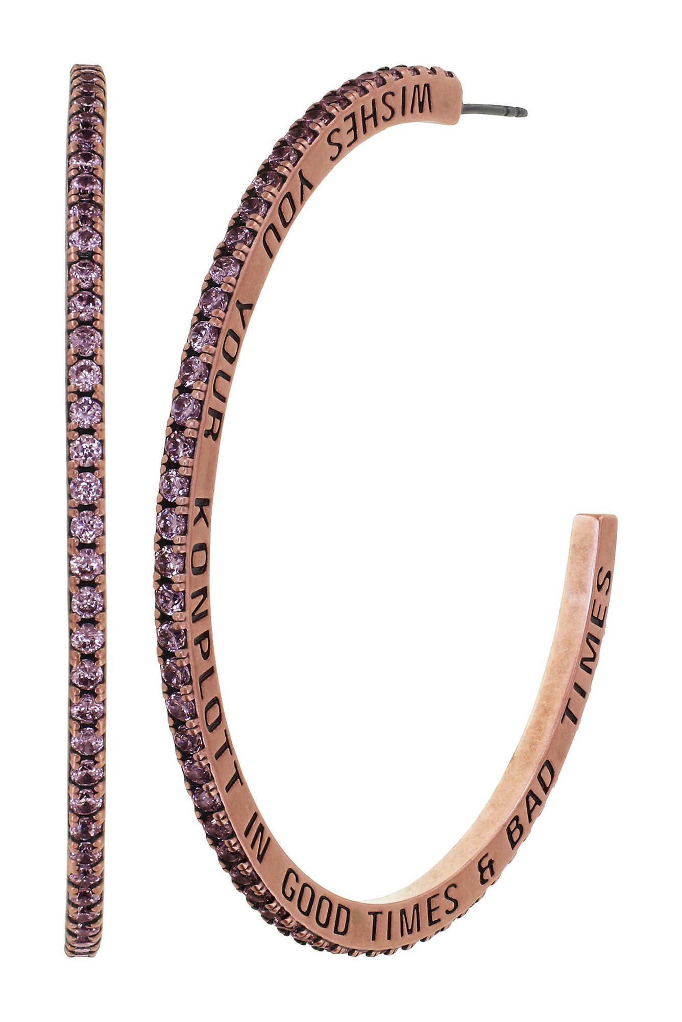 image pour Boucles d'oreilles créoles Daily Glam Marron Clair Light Brown 58.8mm