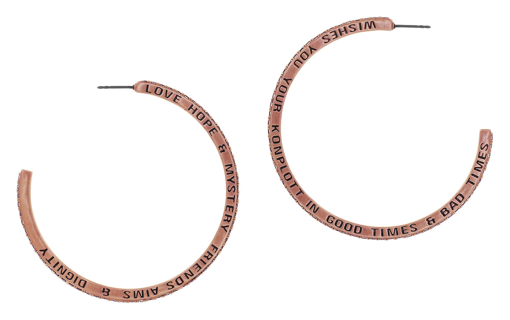 image for Creole Earrings Daily Glam Light Brown Light Brown 58.8mm