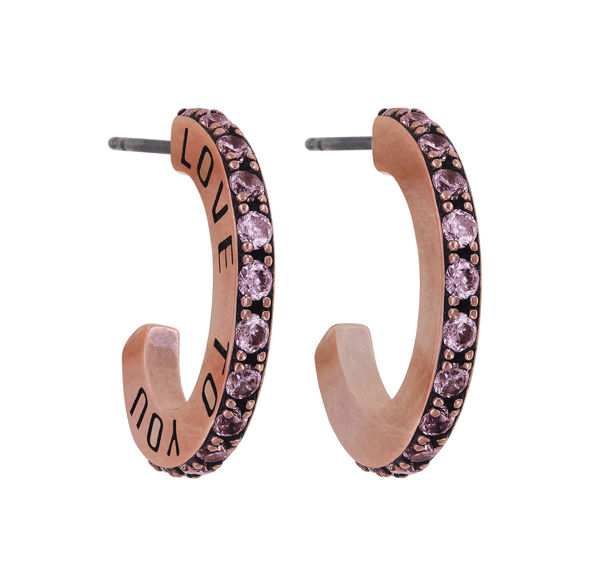 image pour Boucles d'oreilles créoles Daily Glam Marron Clair Light Brown 19mm
