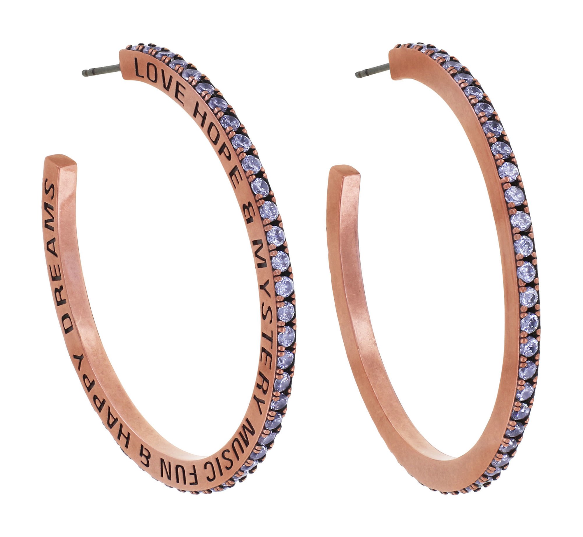 image pour Boucles d'oreilles créoles Daily Glam Lavande lavender 45mm