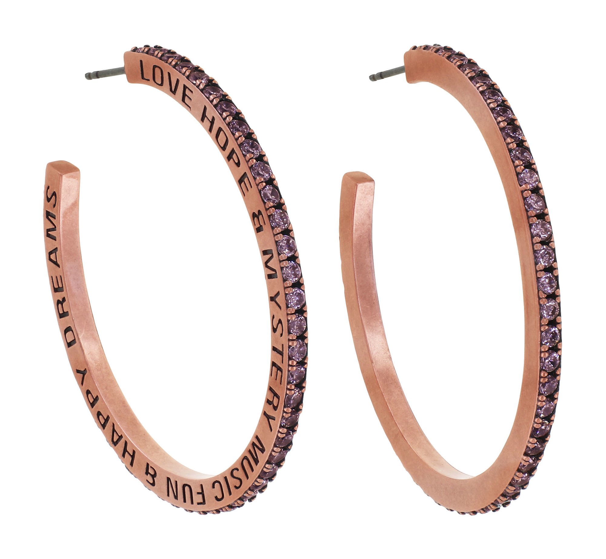 image pour Boucles d'oreilles créoles Daily Glam Marron Clair Light Brown 45mm