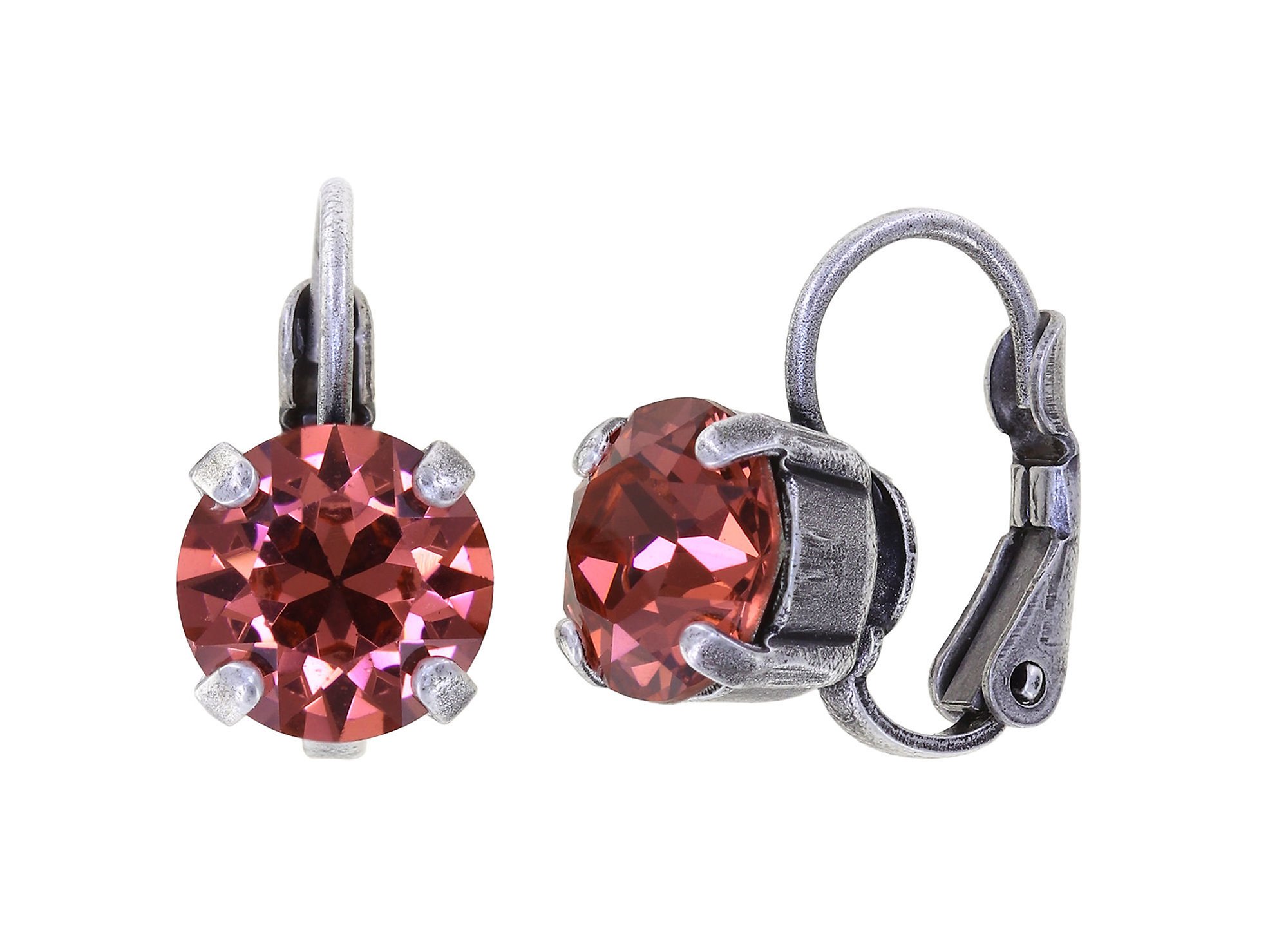 image for Earring Eurowire Black Jack Coralline padparadscha SS 39