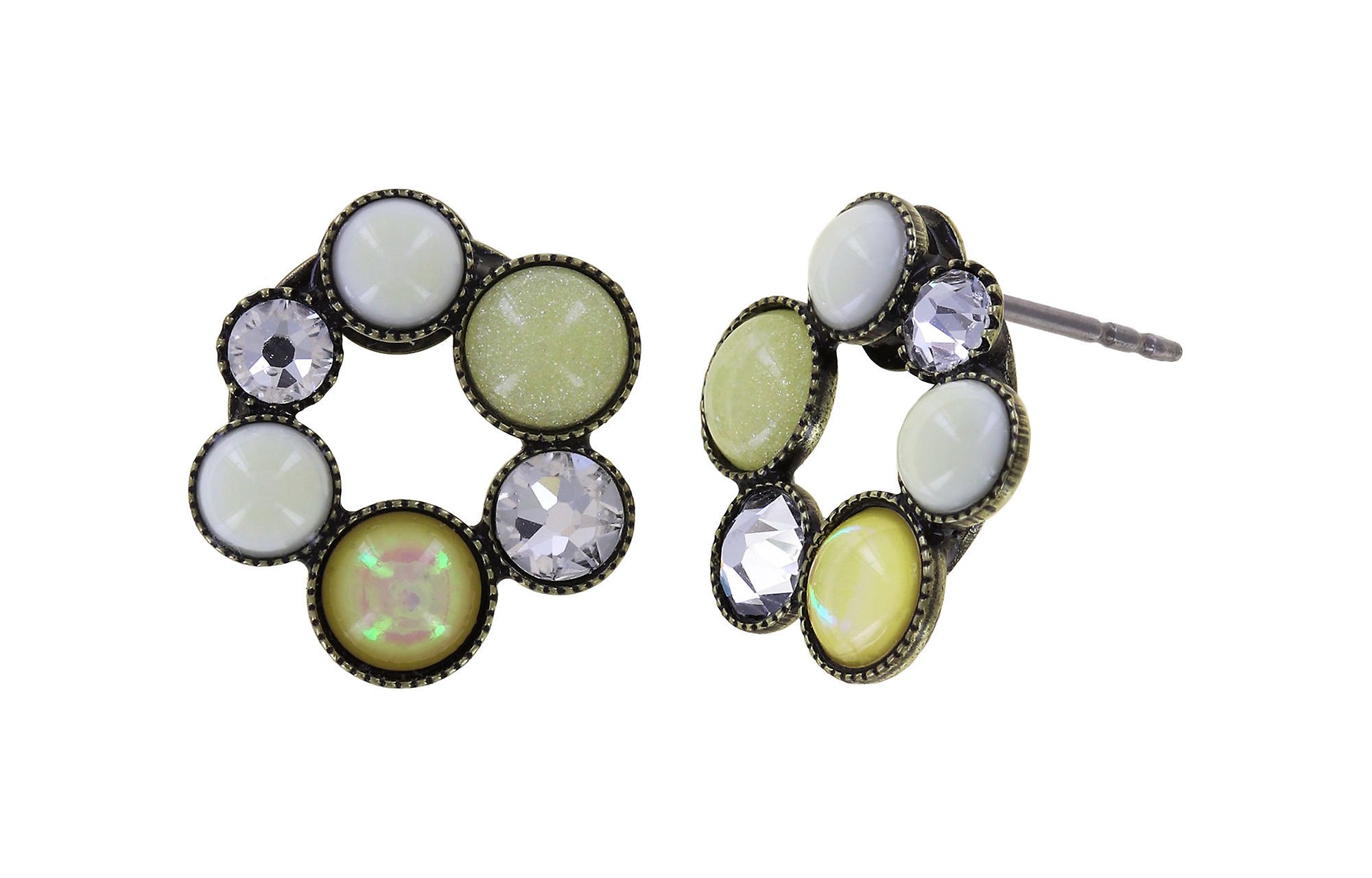 image for Earring Stud Shopping Drops White  