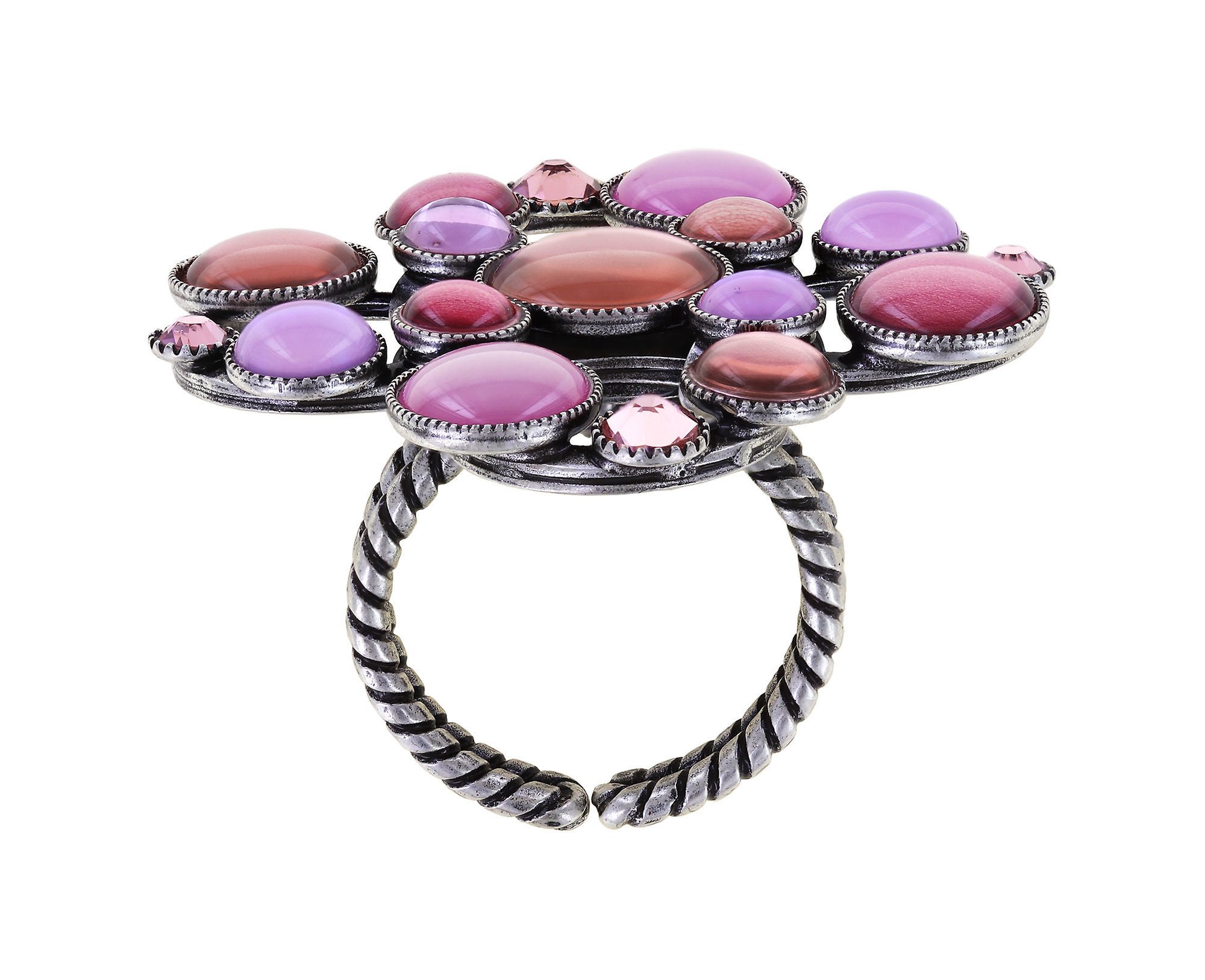 image pour Anneau Shopping Drops Rose / Lila  