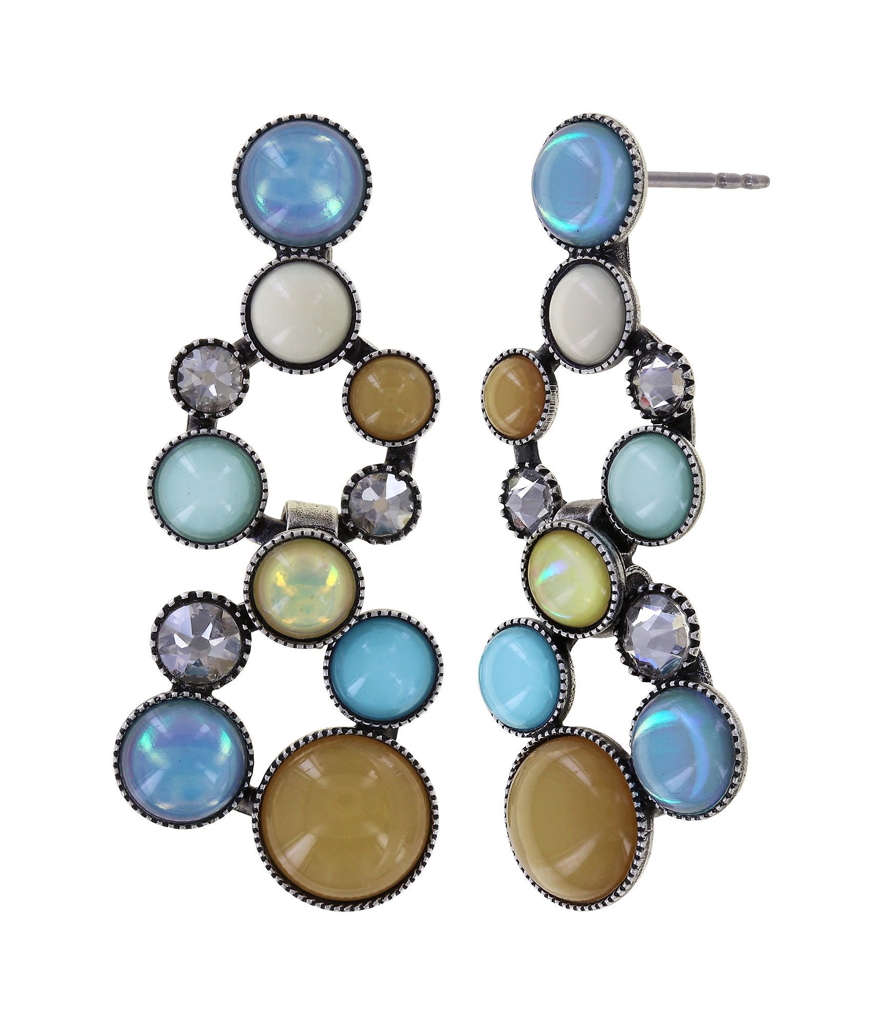 image pour Clou d'oreille pendant Shopping Drops Bleu / Marron  