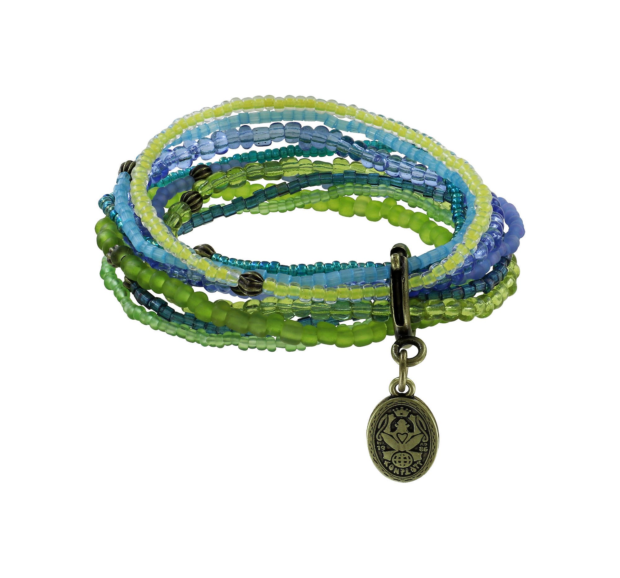 Bild für Armband elastisch Petit Glamour d´Afrique Blau / Grün  