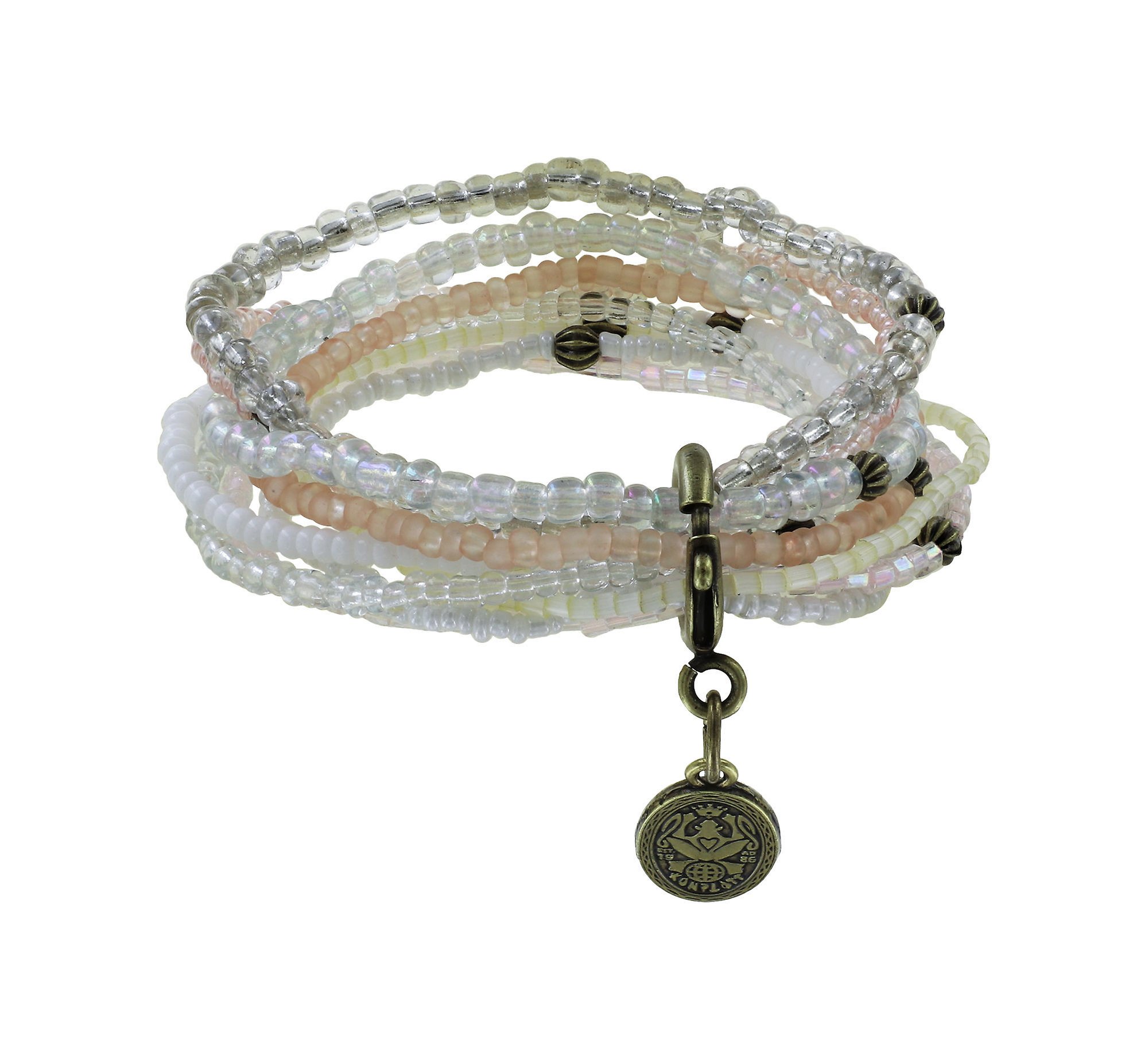 image pour Bracelet élastique Petit Glamour d´Afrique Blanc  