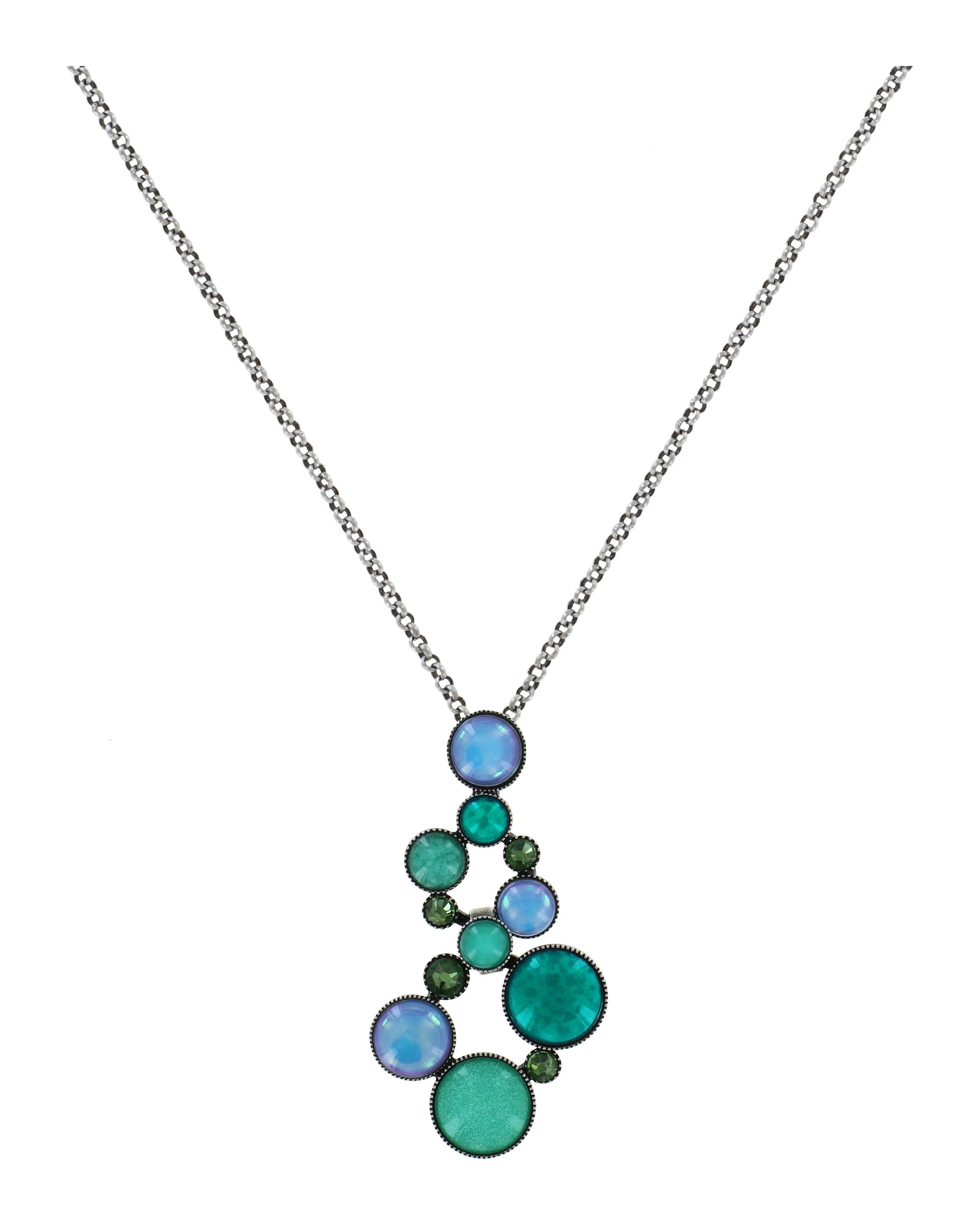 image for Necklace pendant Shopping Drops Blue / Green  