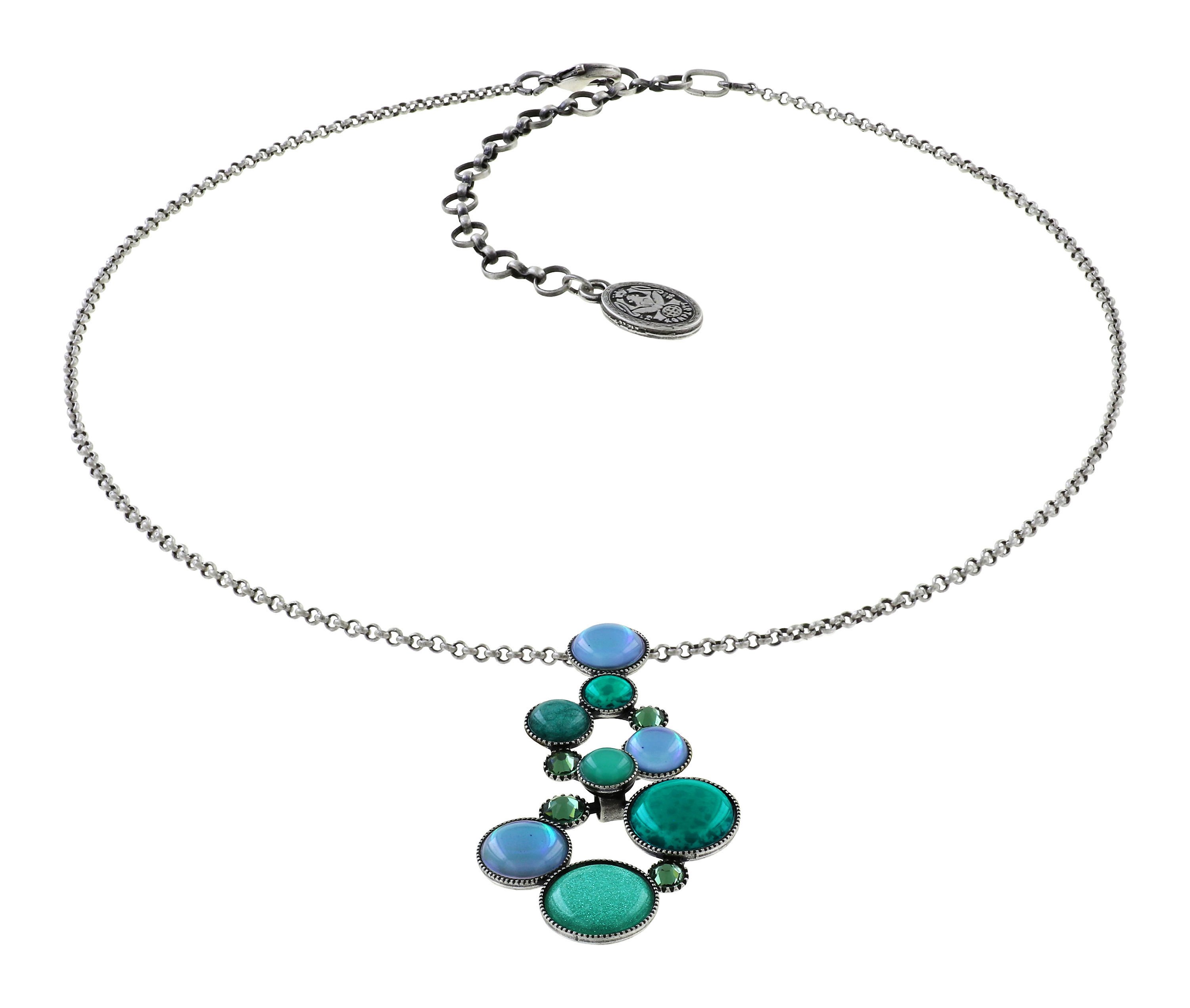 image for Necklace pendant Shopping Drops Blue / Green  