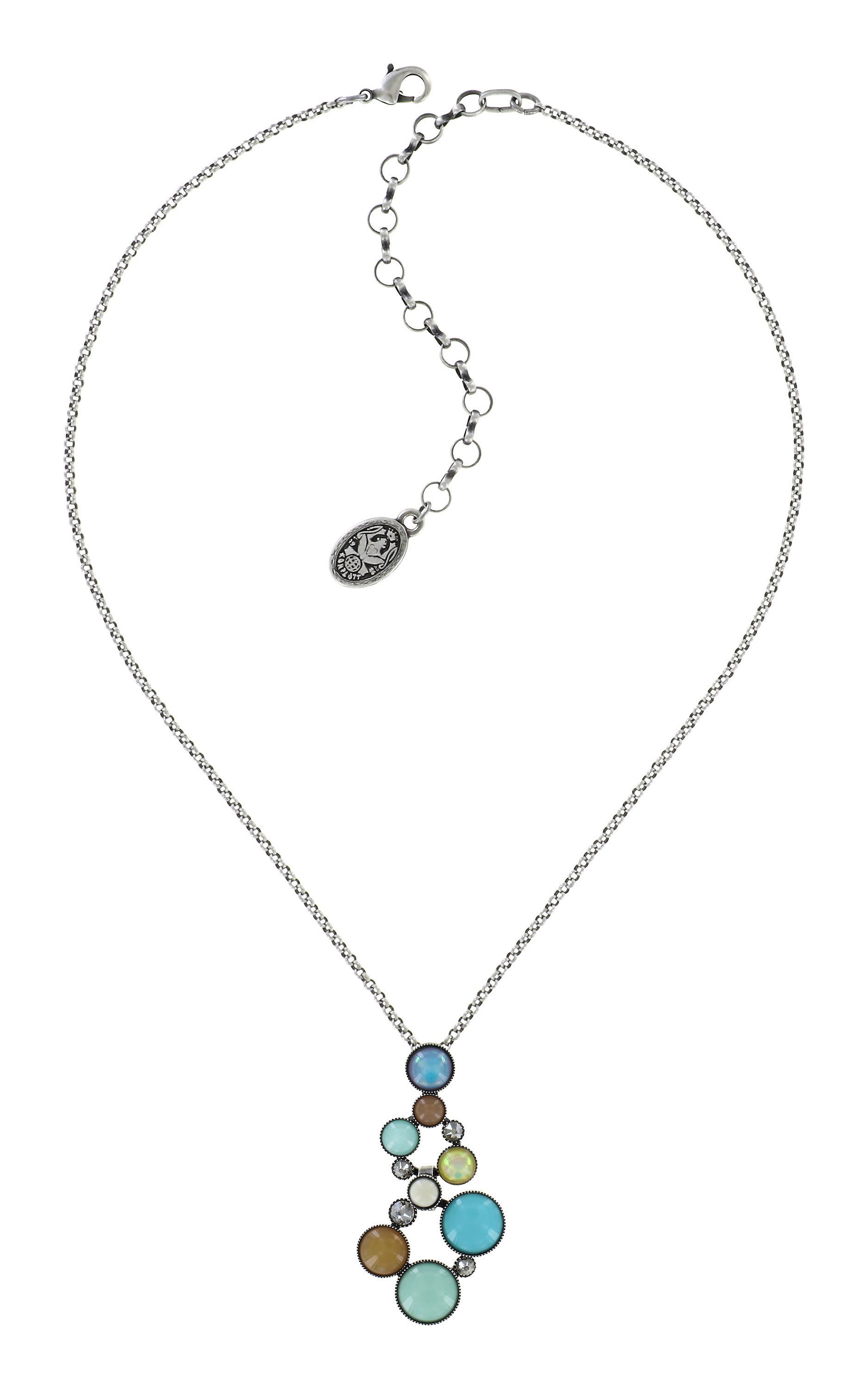 image pour Collier pendant Shopping Drops Bleu / Marron  